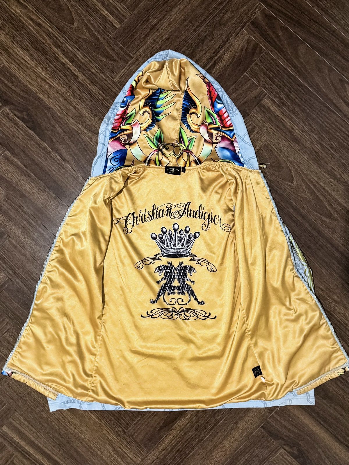 Christian Audigier Christian Audigier Panther Rhinestone Hoodie Size L / US 10 / IT 46 - 6 Thumbnail