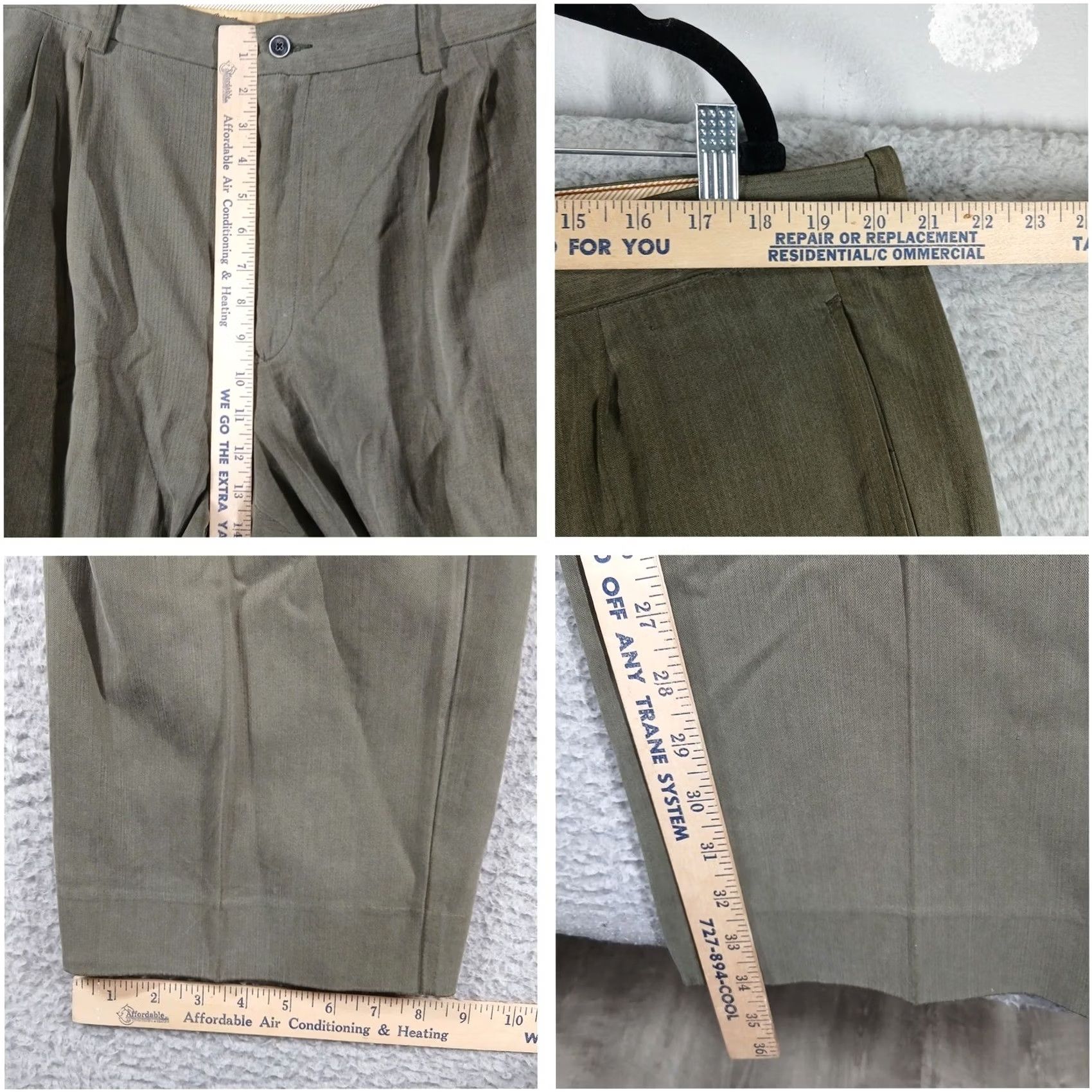 Tommy Bahama Tommy Bahama Dress Pants Silk Bamboo Blend 40x34 Green Pleated Size US 40 / EU 56 - 6 Thumbnail