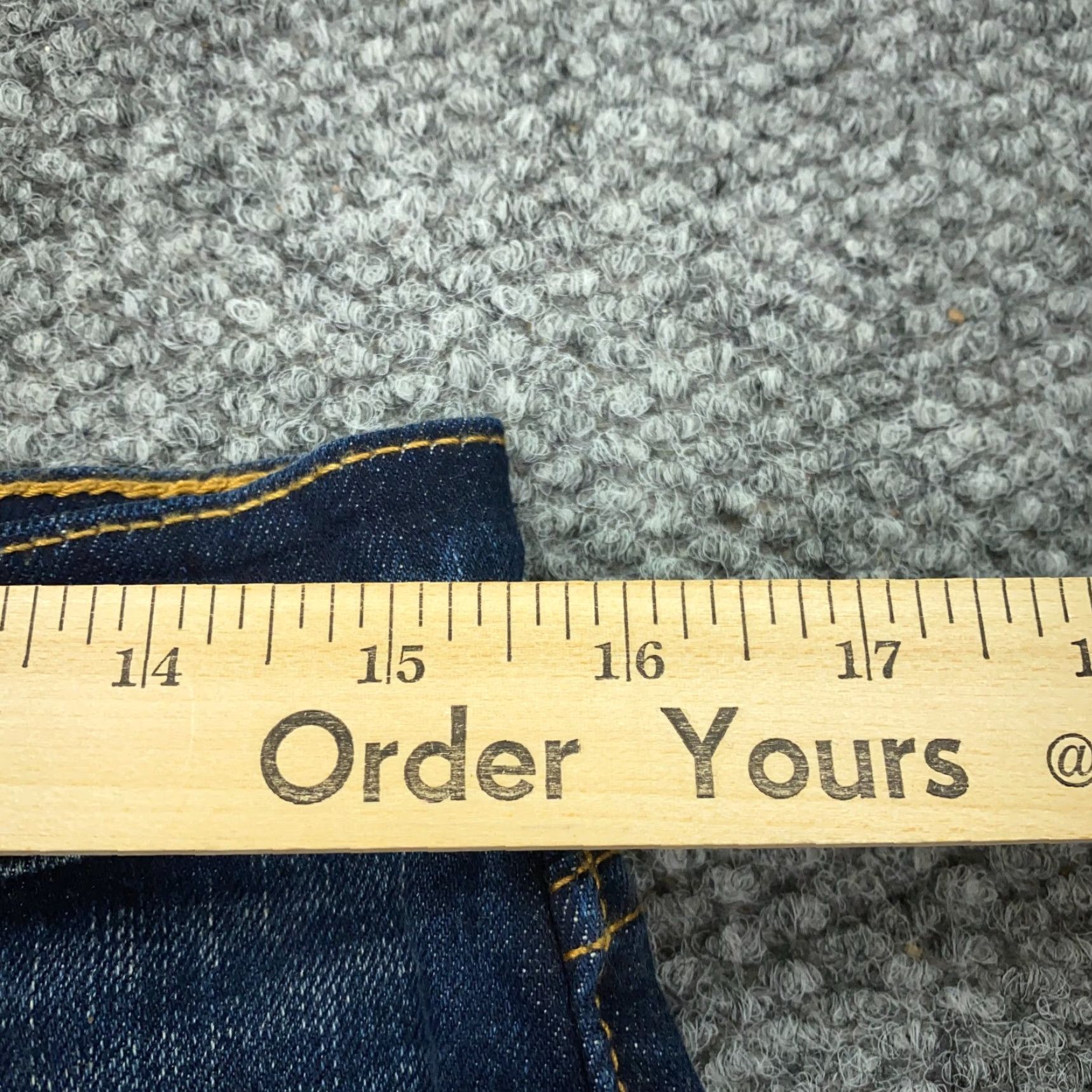 Levi's LEVI'S Jeans 505 Straight Men 30x31.5 Blue Stretch Denim Beltless Zip Regular Fit 5-Pocket" Size US 31 - 7 Thumbnail