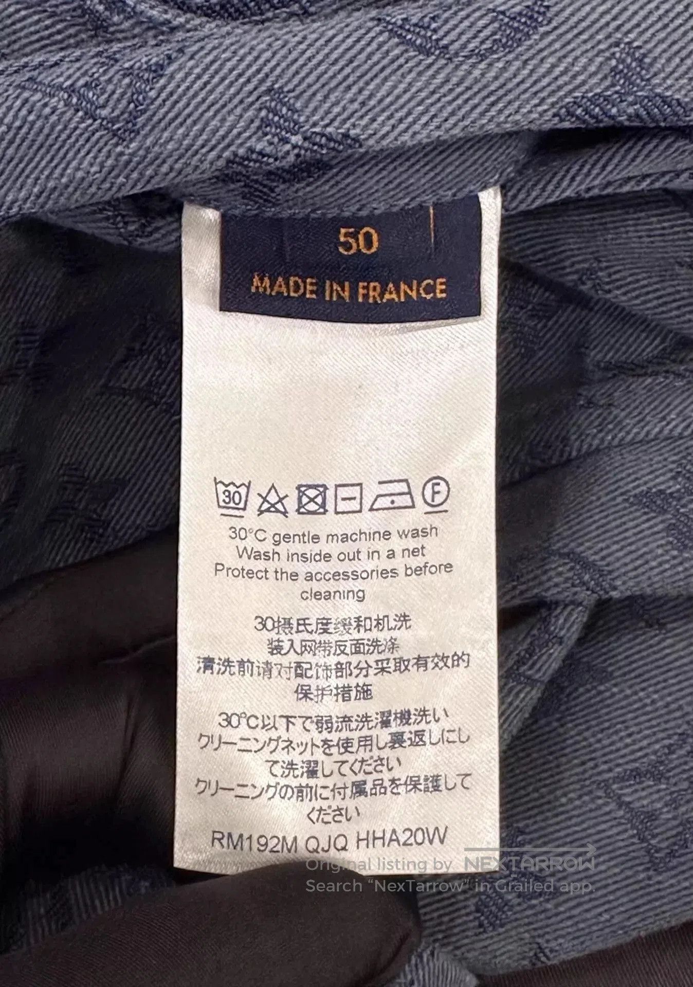 Louis Vuitton Blue Denim Jacket with Pattern . Size US M / EU 48-50 / 2 - 7 Thumbnail