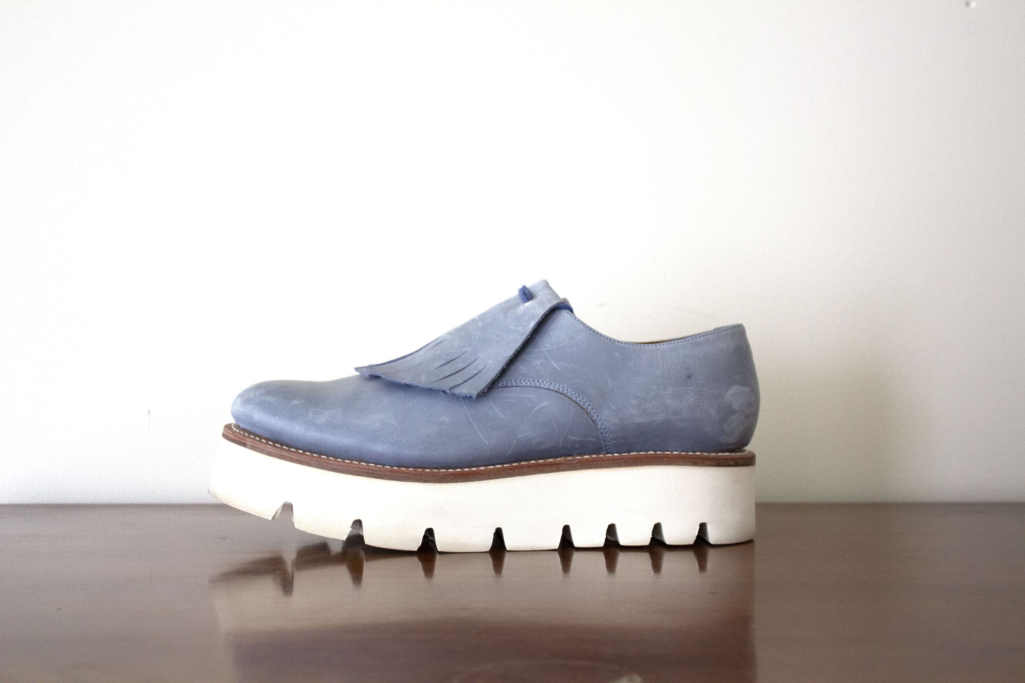 Grenson Grenson Light Blue Tassel Platform Loafer Size US 10 / IT 40 - 5 Thumbnail