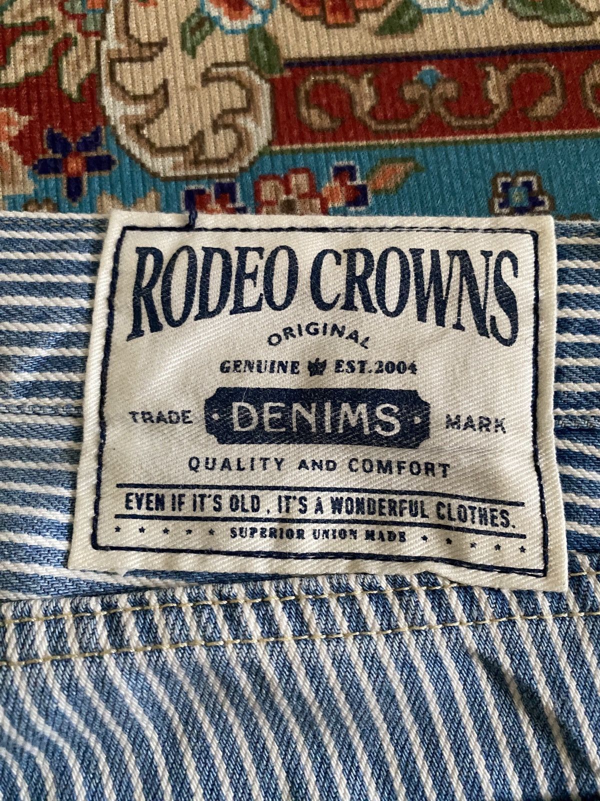 Japanese Brand Japanese Brand Rodeo Crowns DistressedPatchwork Design Denim Size US 30 / EU 46 - 16 Thumbnail