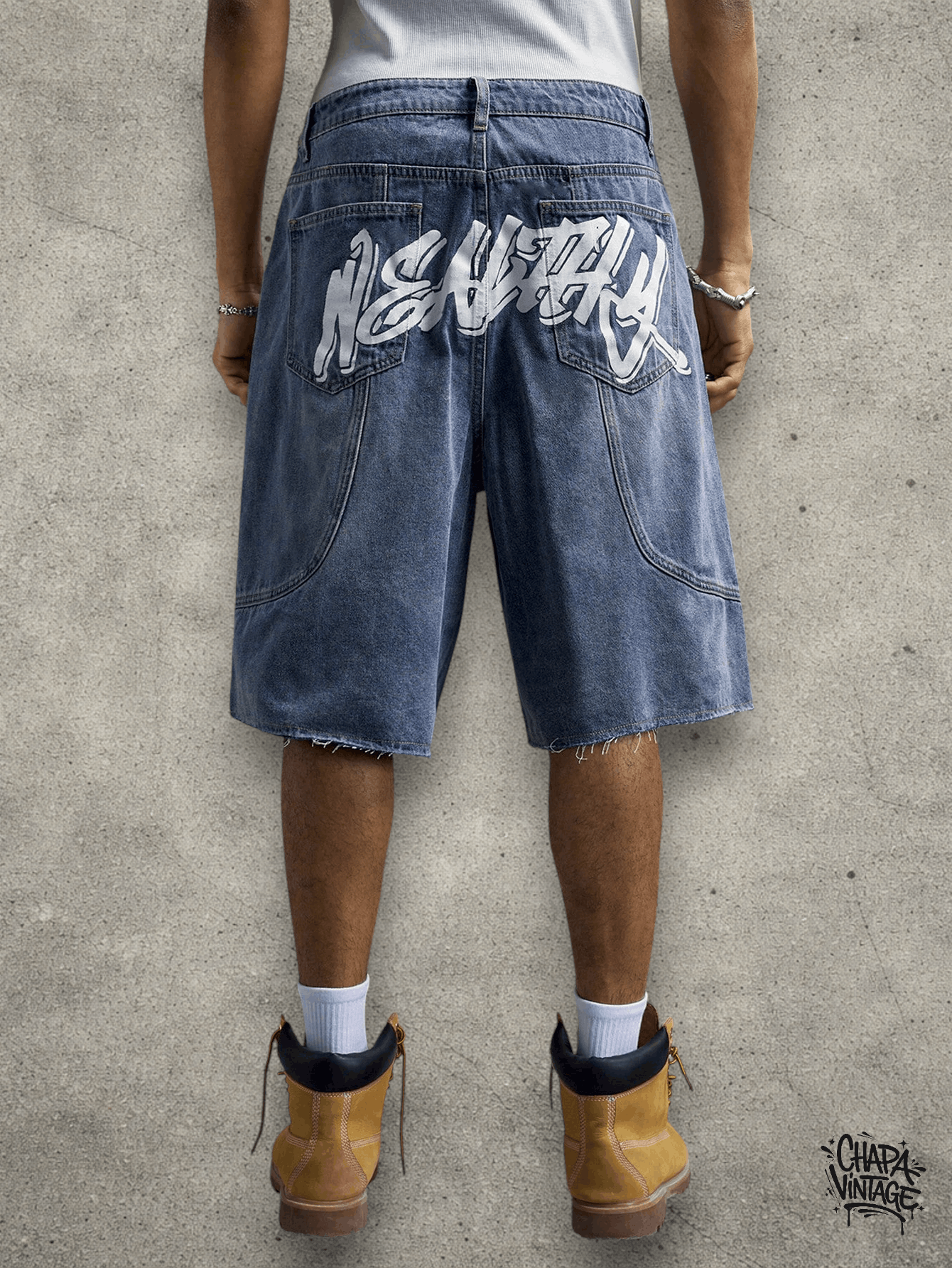 Vintage Distressed denim jorts Size US 32 / EU 48 - 2 Thumbnail