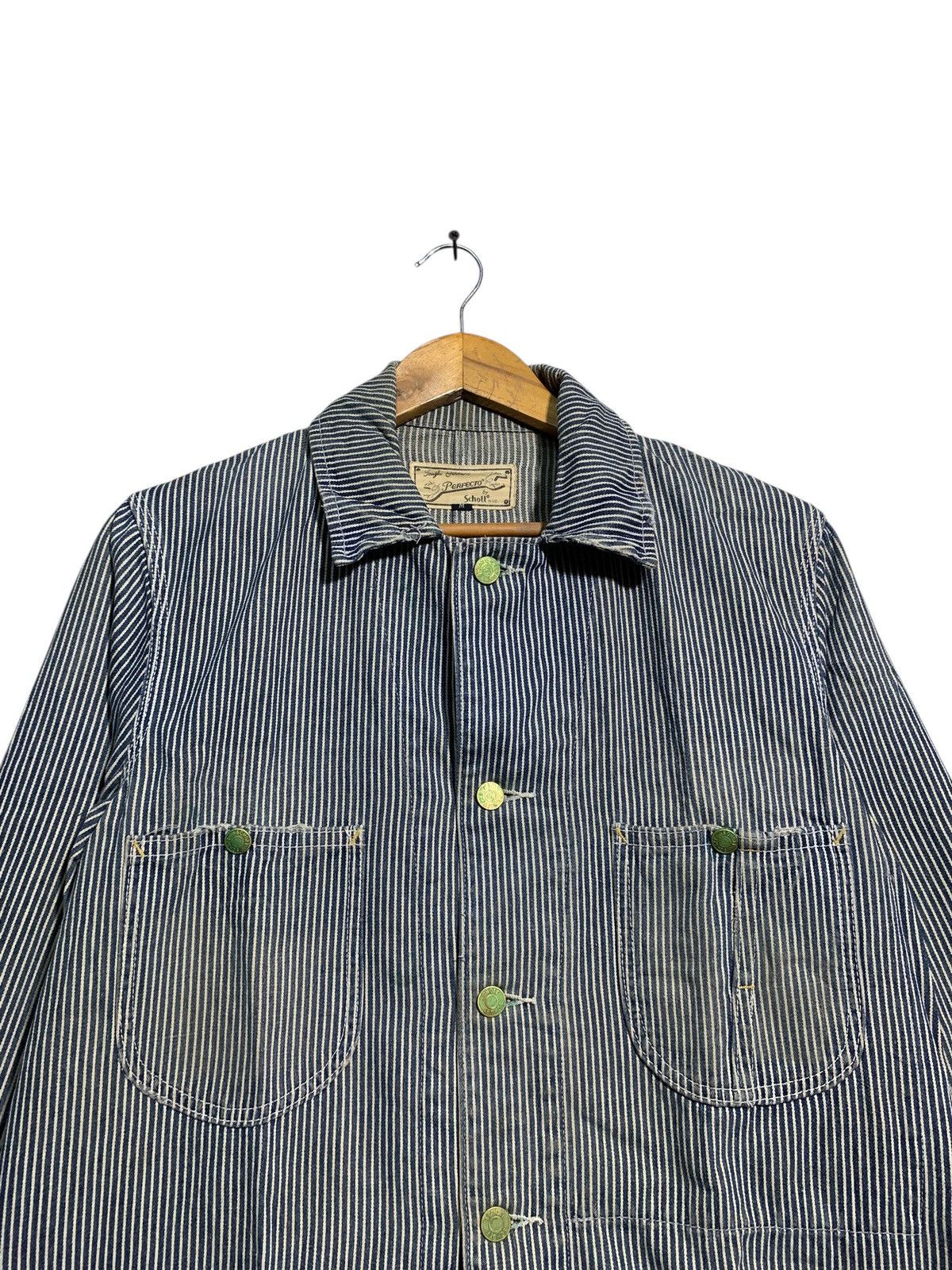 Schott RARE SCHOTT PERFECTO HICKORY STRIPES JACKETS Size US M / EU 48-50 / 2 - 6 Thumbnail