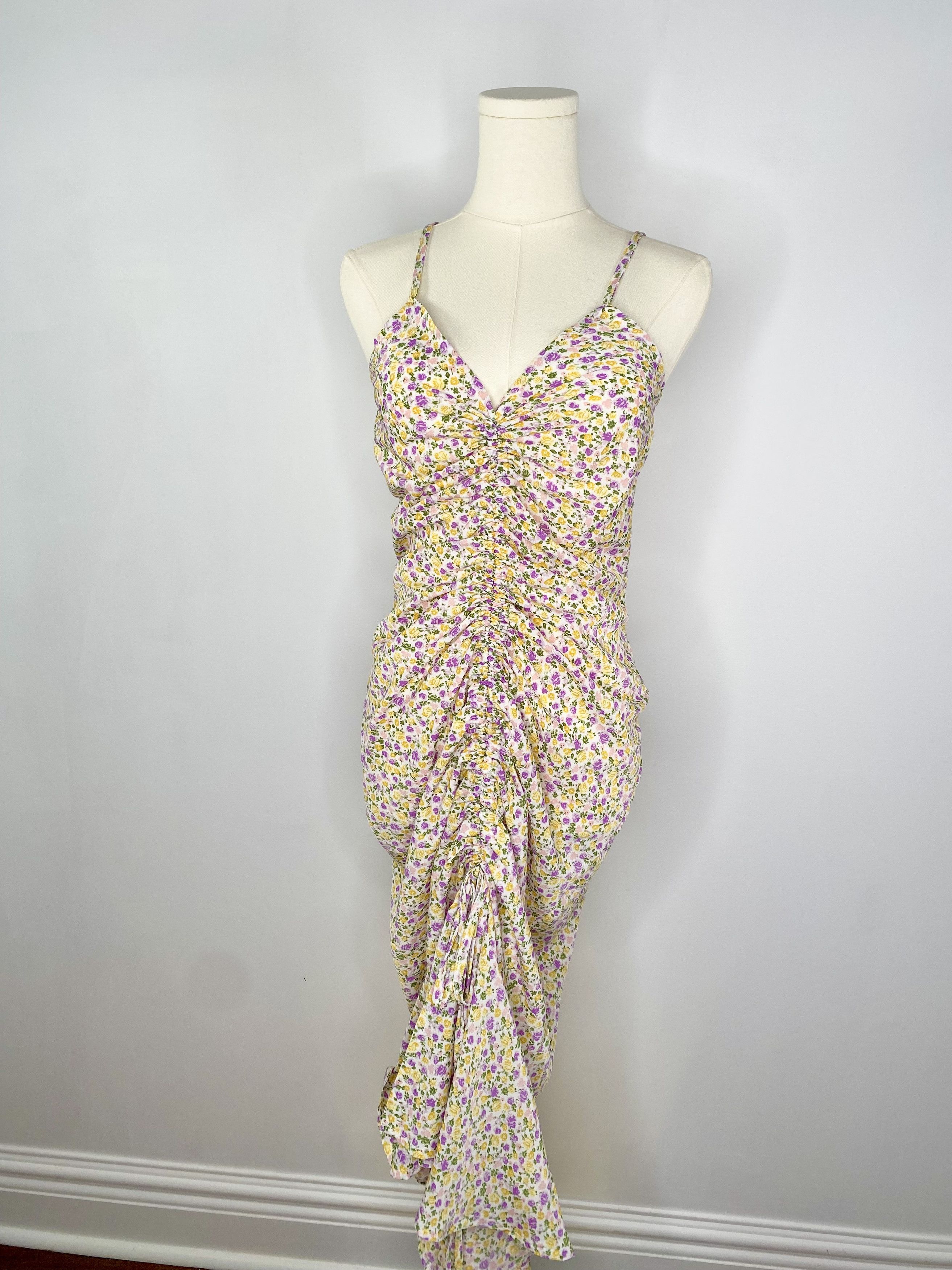 Dolls Kill Cupshe - Floral Purple / Yellow Summer Maxi Midi Dress Size S / US 4 / IT 40 - 9 Thumbnail