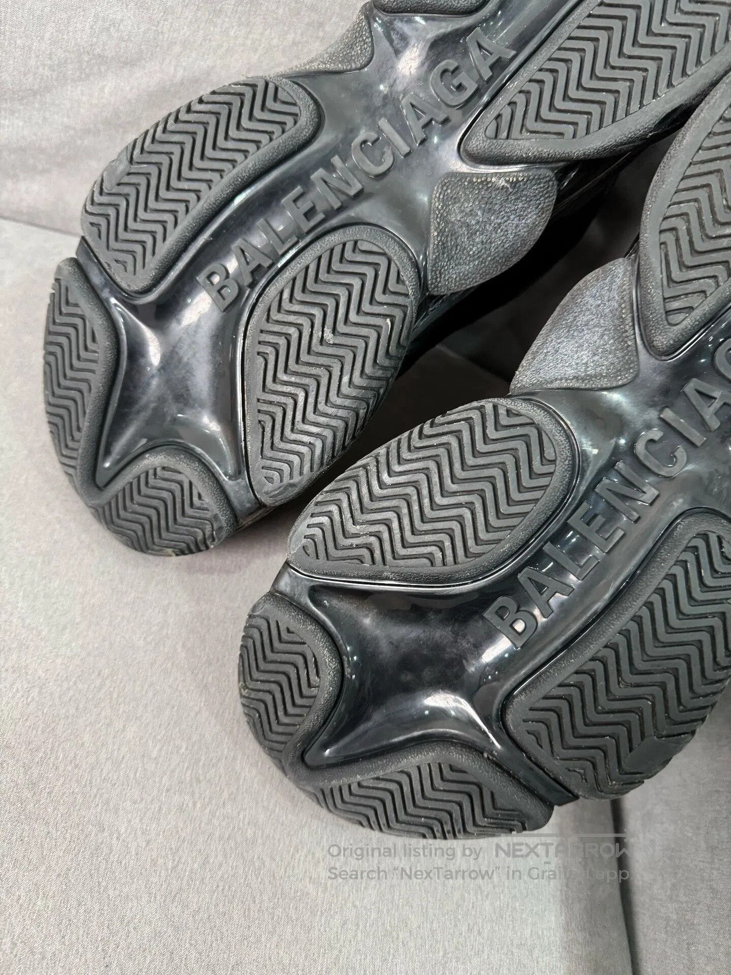 Balenciaga balenciaga triple s distressed black sneakers. Size US 10 / EU 43 - 7 Thumbnail