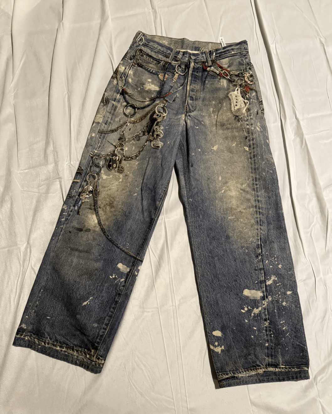 Acne Studios 1981M DENIM JEANS - TROMPE L'OEIL CHAINS DESIGN Size US 30 / EU 46 - 1 Thumbnail