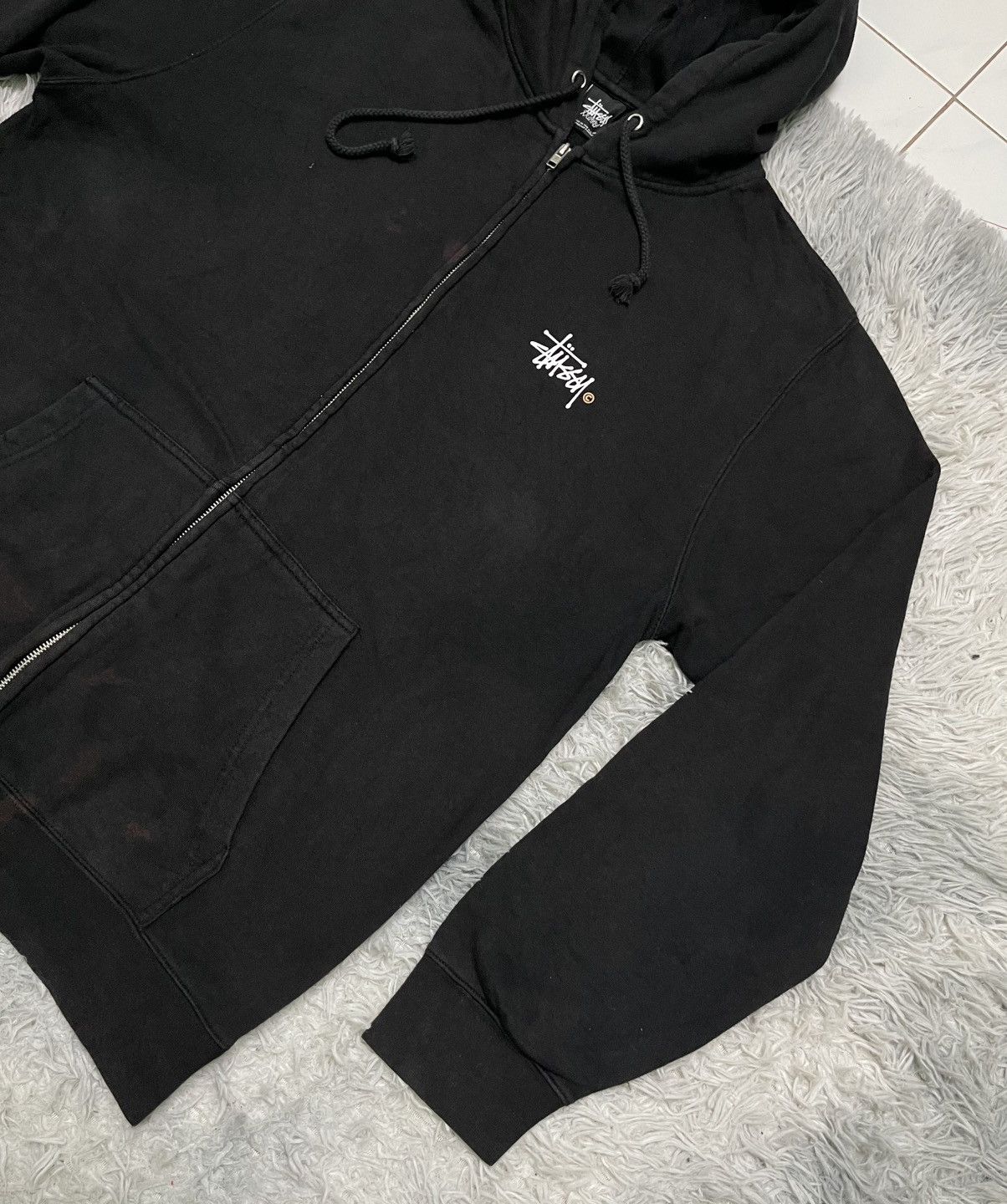 Stussy 2000s STUSSY FADED HOODIE ZIPPER Size US XXL / EU 58 / 5 - 5 Thumbnail