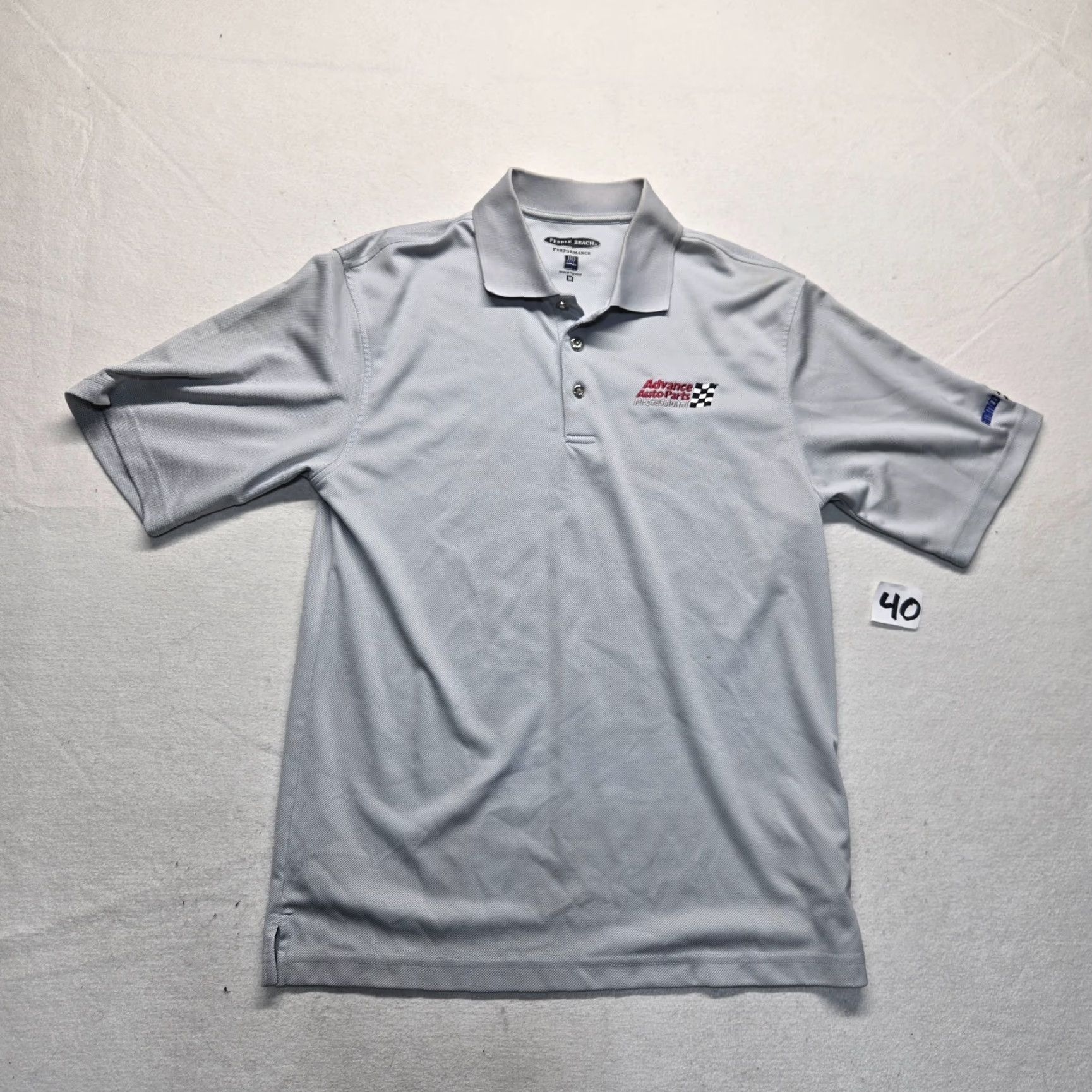 Vintage Gray Polo Shirt Adult Men's Size M - Advanced Auto Parts Size US M / EU 48-50 / 2 - 2 Thumbnail
