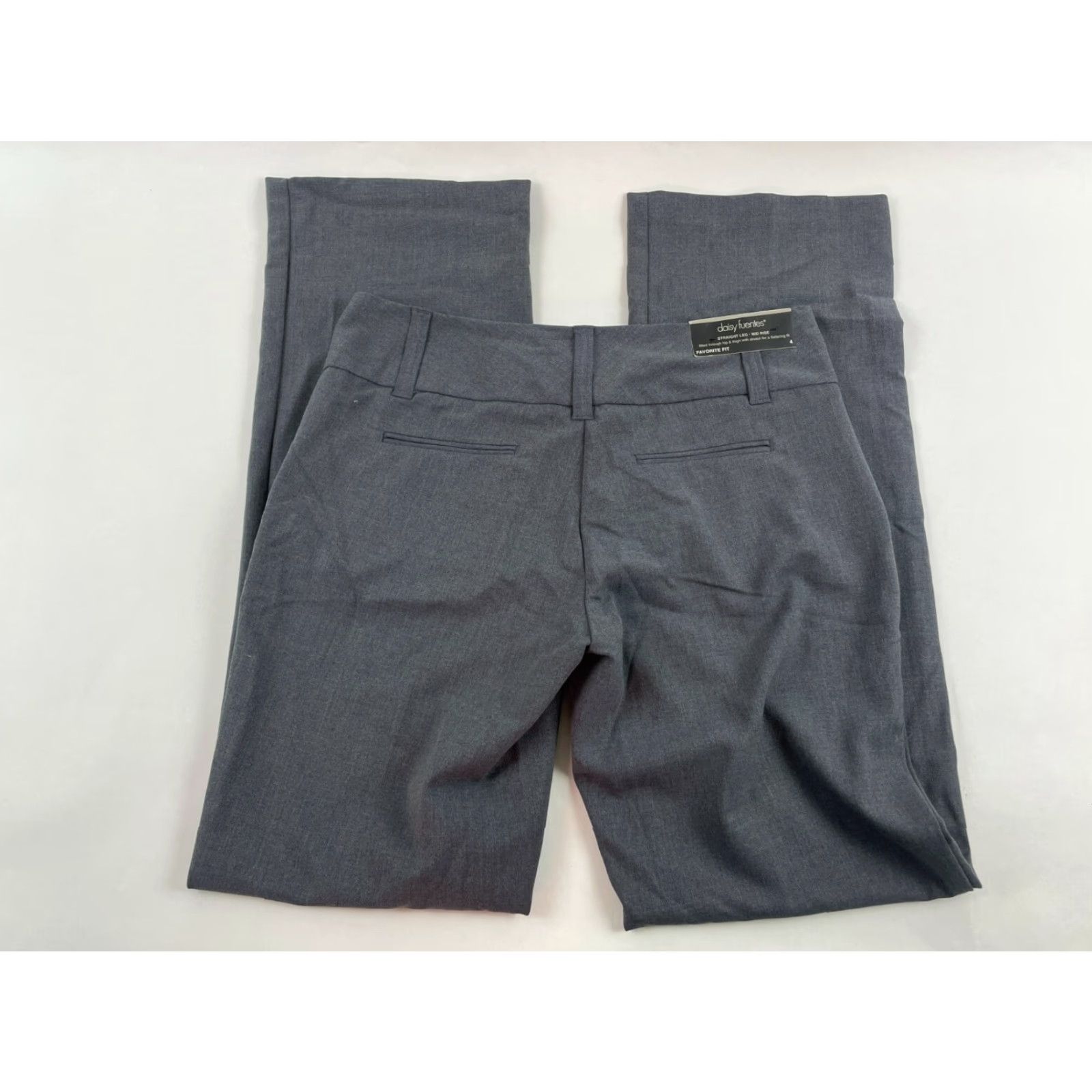 Vintage Daisy Fuentes Pants Women's 4 Gray Straight Leg Mid Rise Favorite Fit Dress Pants Size 27" / US 4 / IT 40 - 2 Thumbnail
