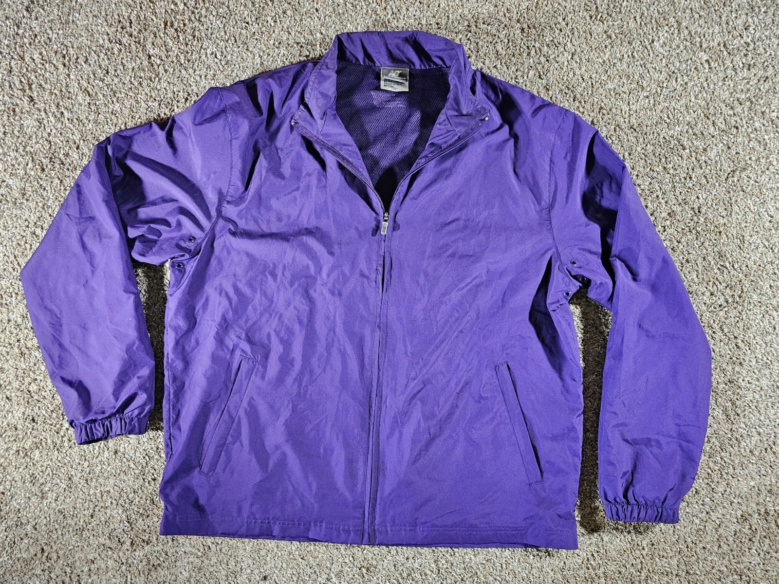 New Balance Full Zip Purple New Balance Jacket Vented Zip Pockets LARGE Size US L / EU 52-54 / 3 - 1 Thumbnail
