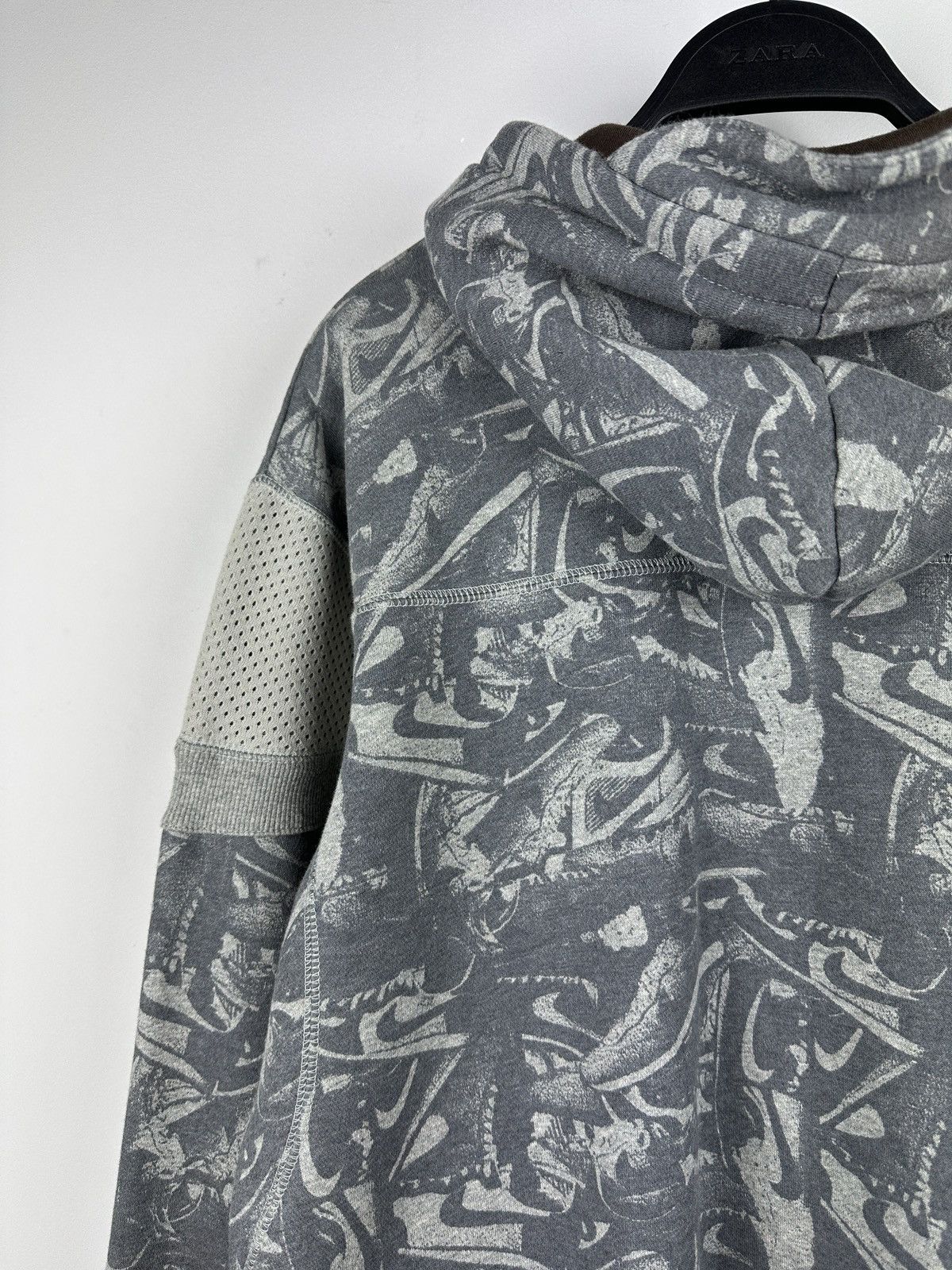 Nike × Vintage Vintage Y2K Nike Baggy Multilogo Zip Up Hoodie Size US L / EU 52-54 / 3 - 16 Thumbnail