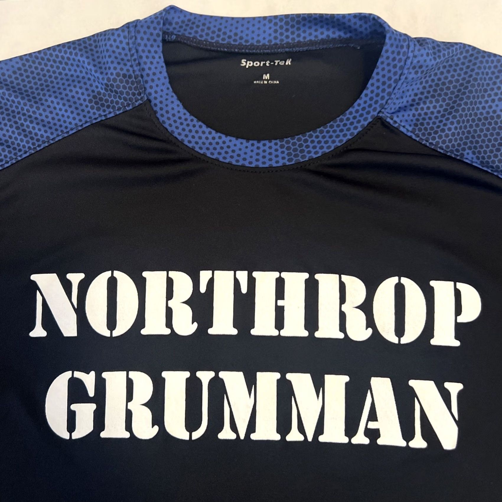 Logo Athletic Northrop Grumman Military Lettering Logo Athletic Shirt Medium Camo Blue New Logo Graphic Print Space Shirt Unisex Adults Mens Womens Boys Girls Size US M / EU 48-50 / 2 - 3 Thumbnail