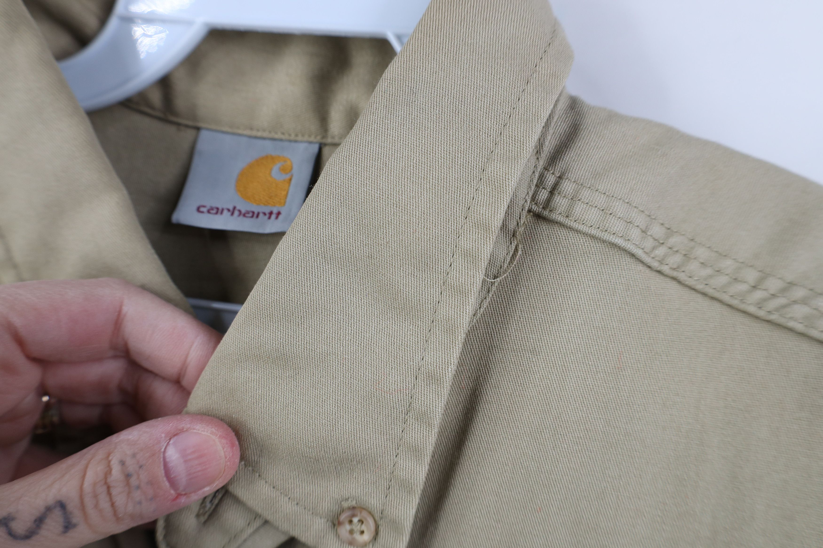 Carhartt Vintage Carhartt Double Pocket Twill Button Down Shirt Beige Size US XXL / EU 58 / 5 - 10 Thumbnail