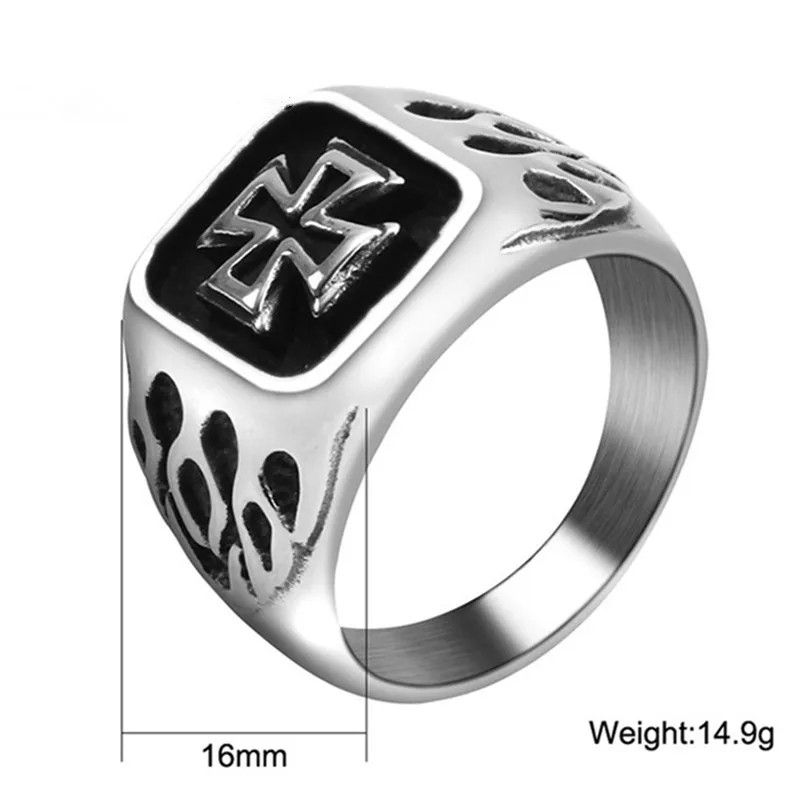 Japanese Brand × Jewelry × Vintage Silver Fire Cross Ring Size ONE SIZE - 4 Thumbnail