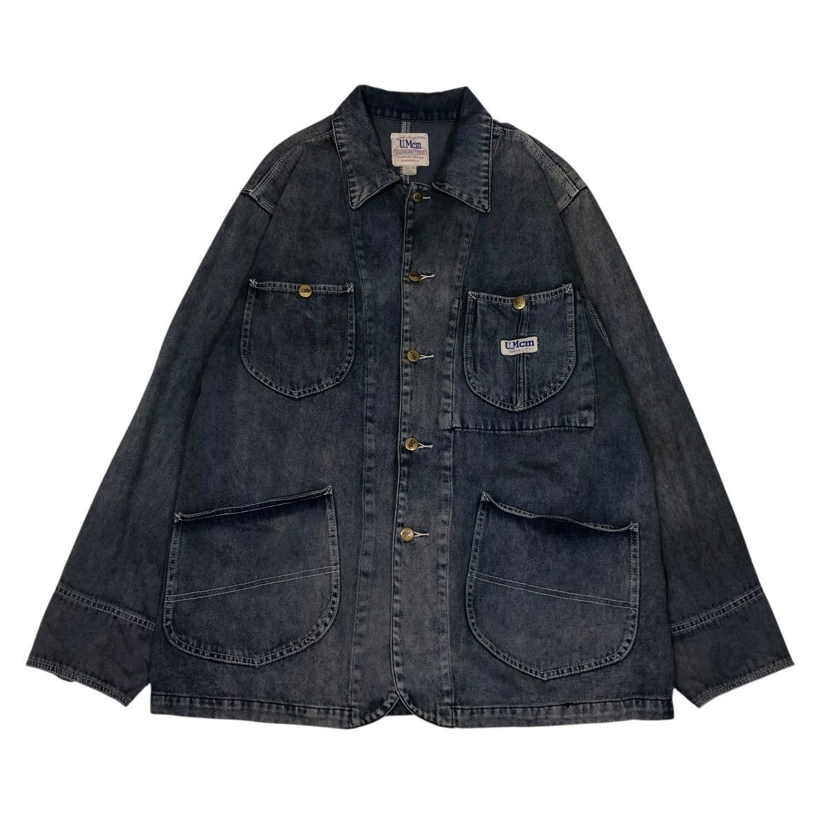 Japanese Brand 🔥VINTAGE CHORE DENIM JACKET U.MCM UNION MADE ISSEY MIYAKE Size US L / EU 52-54 / 3 - 1 Thumbnail