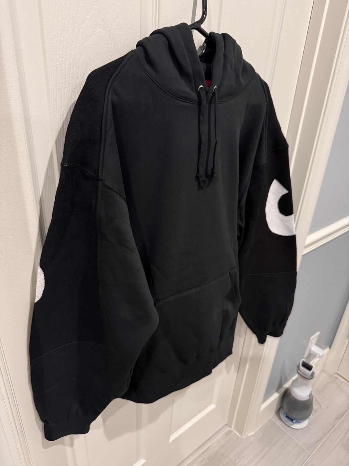 Supreme Big Logo Jacquard Hooded Sweatshirt Black size M