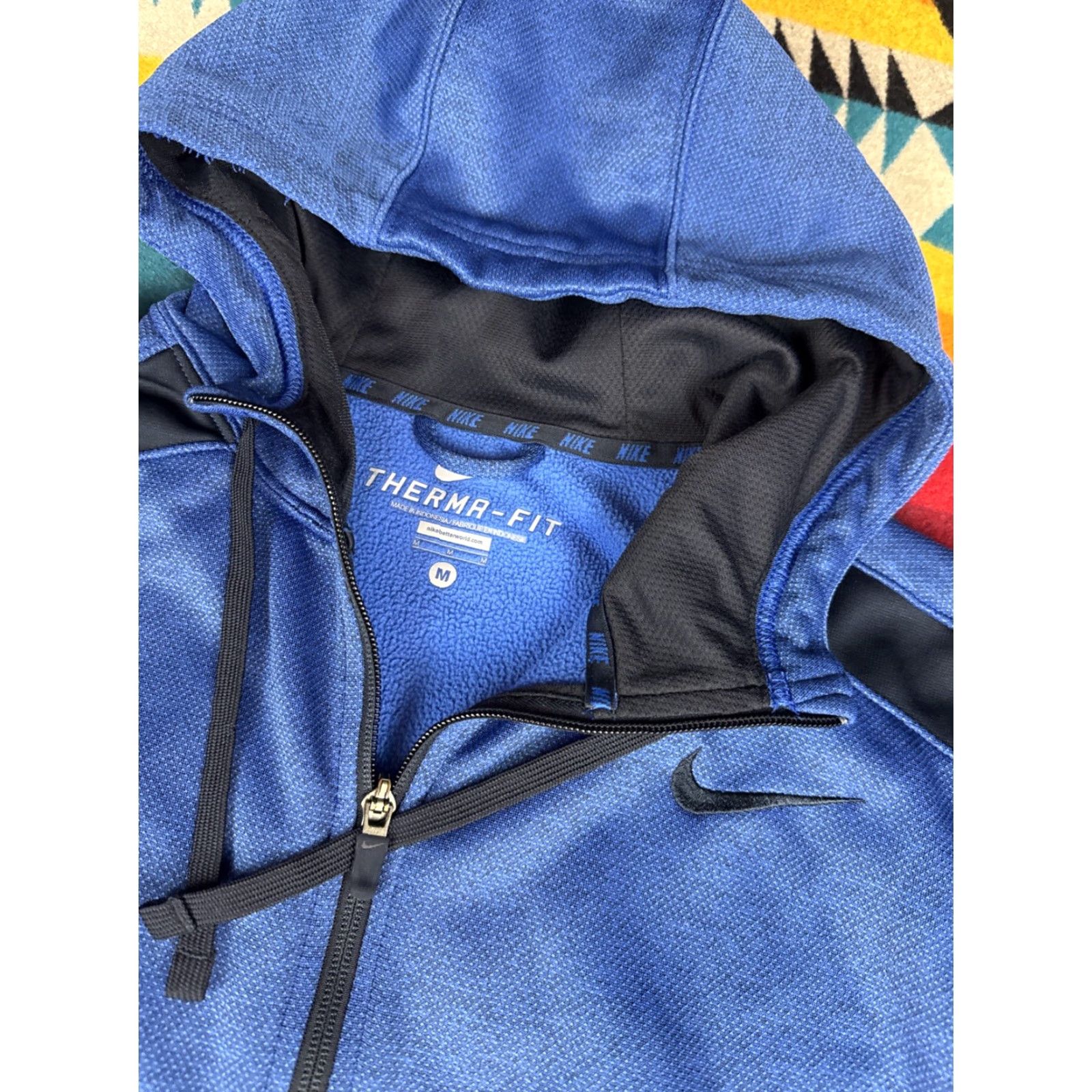Nike Nike Air Therma Fit Hoodie Sz M Blue Full Zip Sweatshirt Size US M / EU 48-50 / 2 - 2 Thumbnail