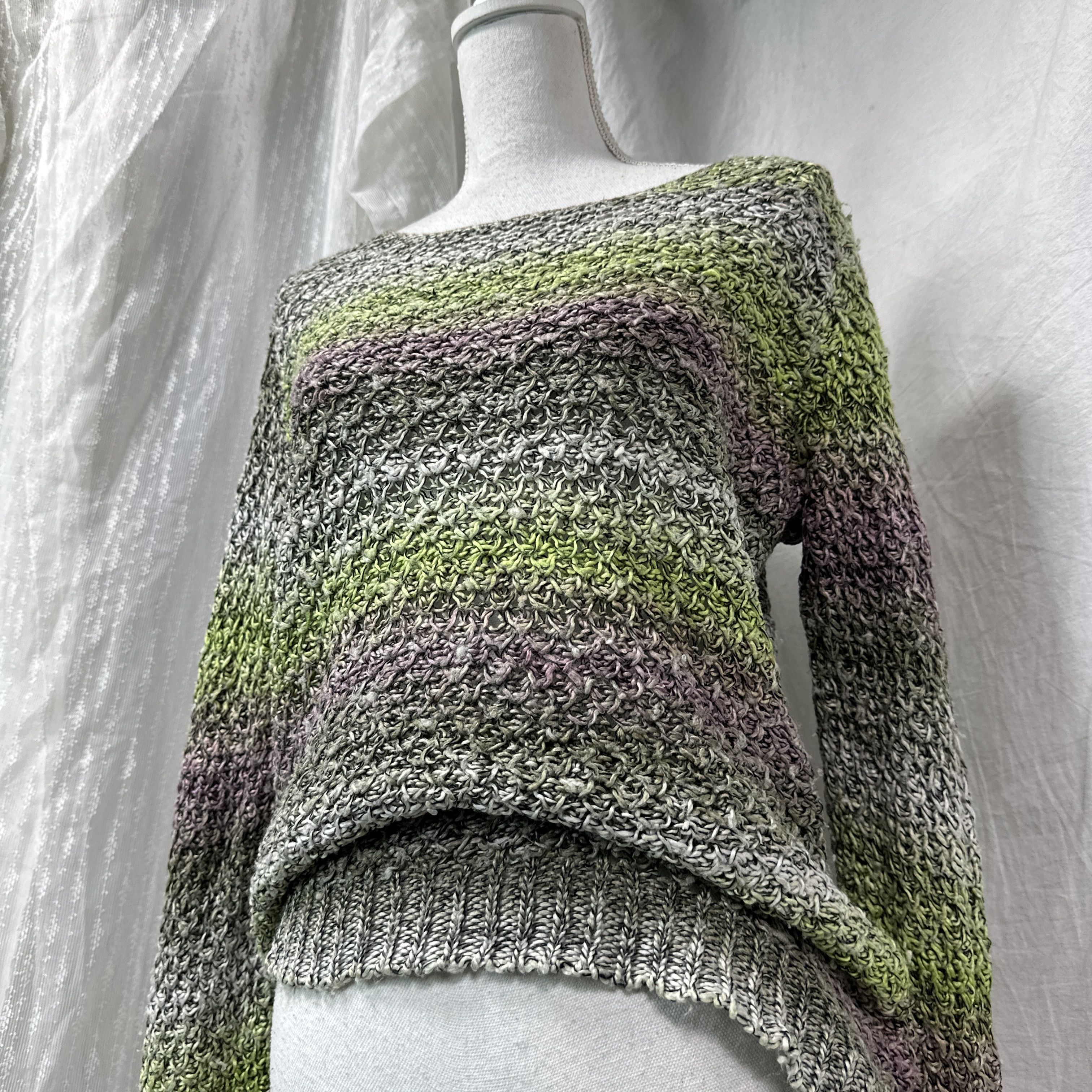 Vintage Vintage Cottage Striped Fairy Openwork Sweater Y2K Size M / US 6-8 / IT 42-44 - 5 Thumbnail