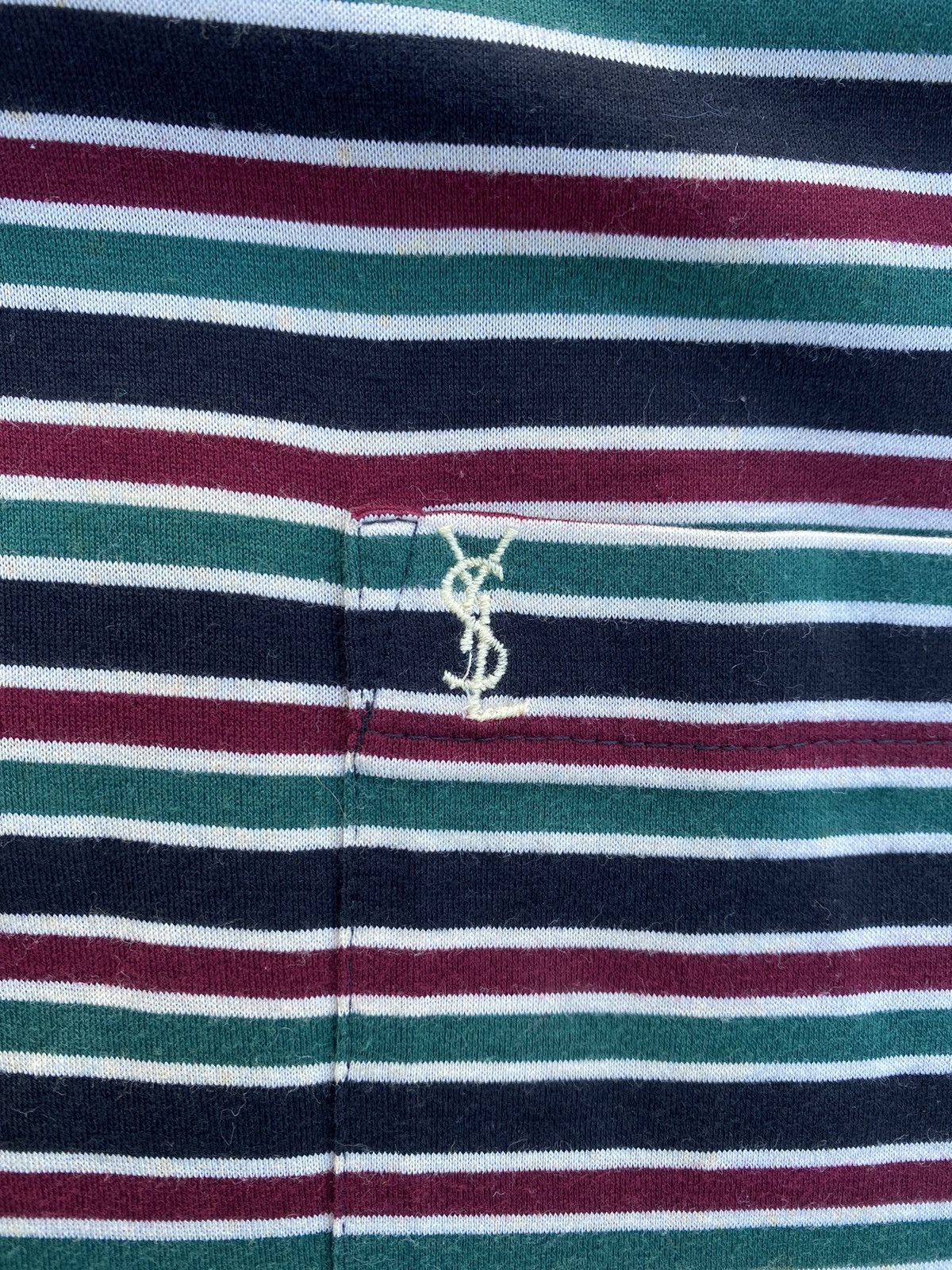 Yves Saint Laurent Rare Vintage Yves Saint Laurent YSL Striped Collar Shirt Size US M / EU 48-50 / 2 - 12 Thumbnail