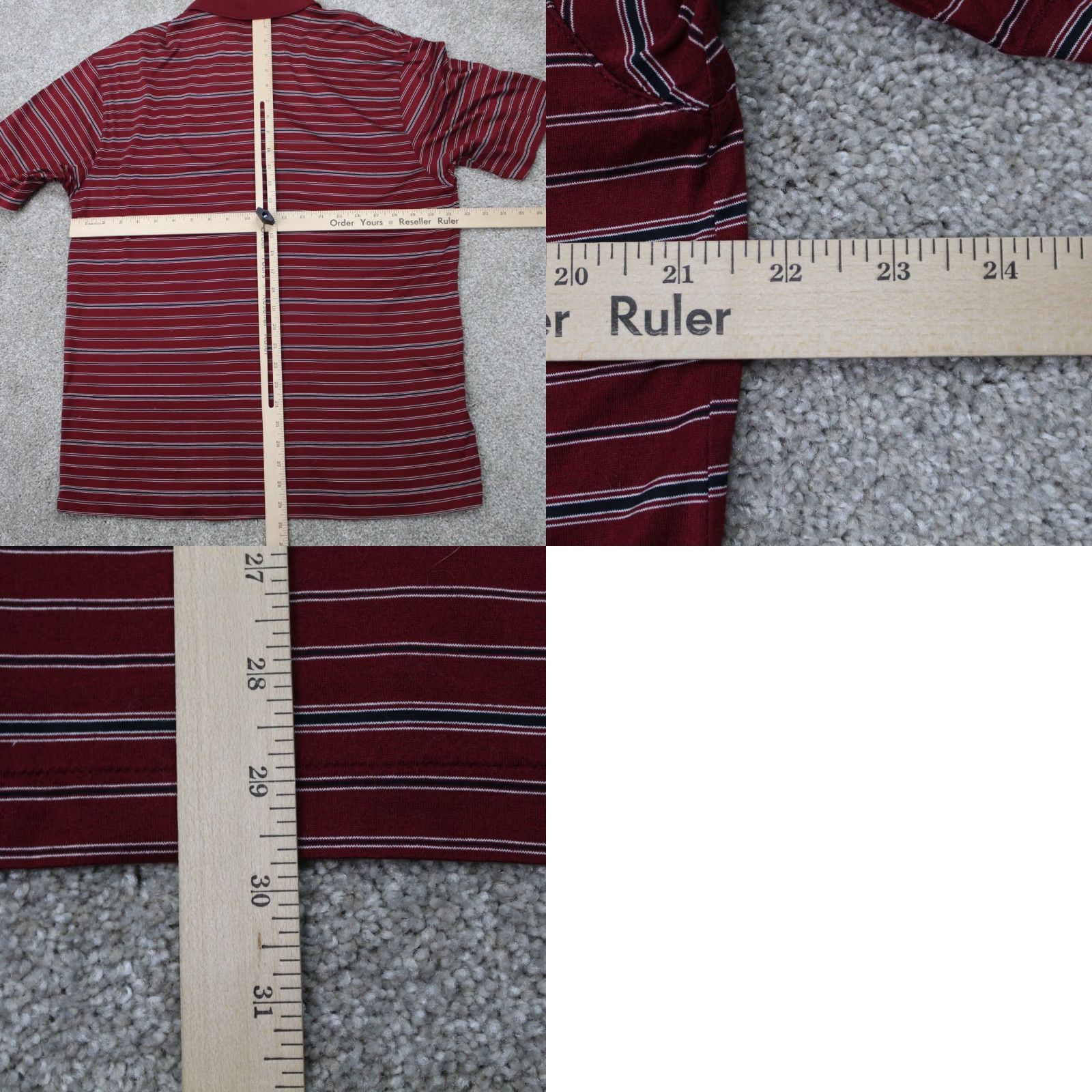 Nike Nike Tiger Woods Polo Shirt Men Large Red/Black Striped S/S Cotton Pullover Size US L / EU 52-54 / 3 - 8 Thumbnail