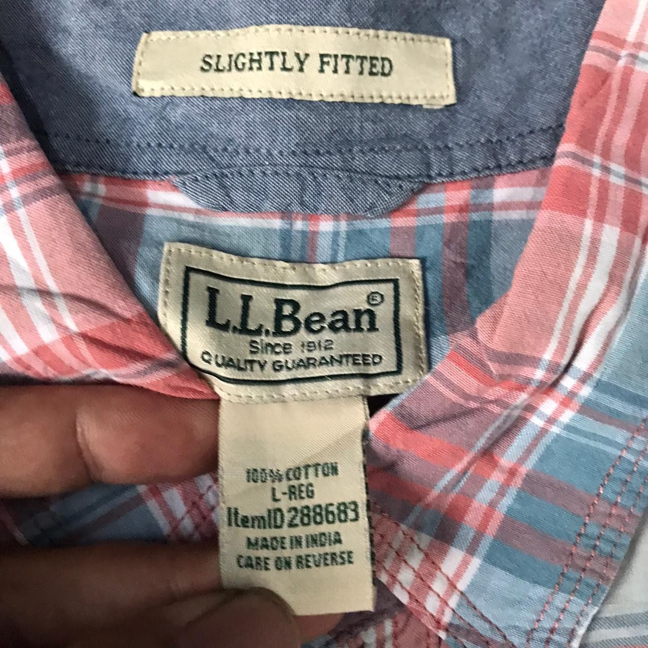 L.L. Bean LL Bean Plaid Tartan Madrass shirt Short Sleeves red Size US L / EU 52-54 / 3 - 4 Thumbnail