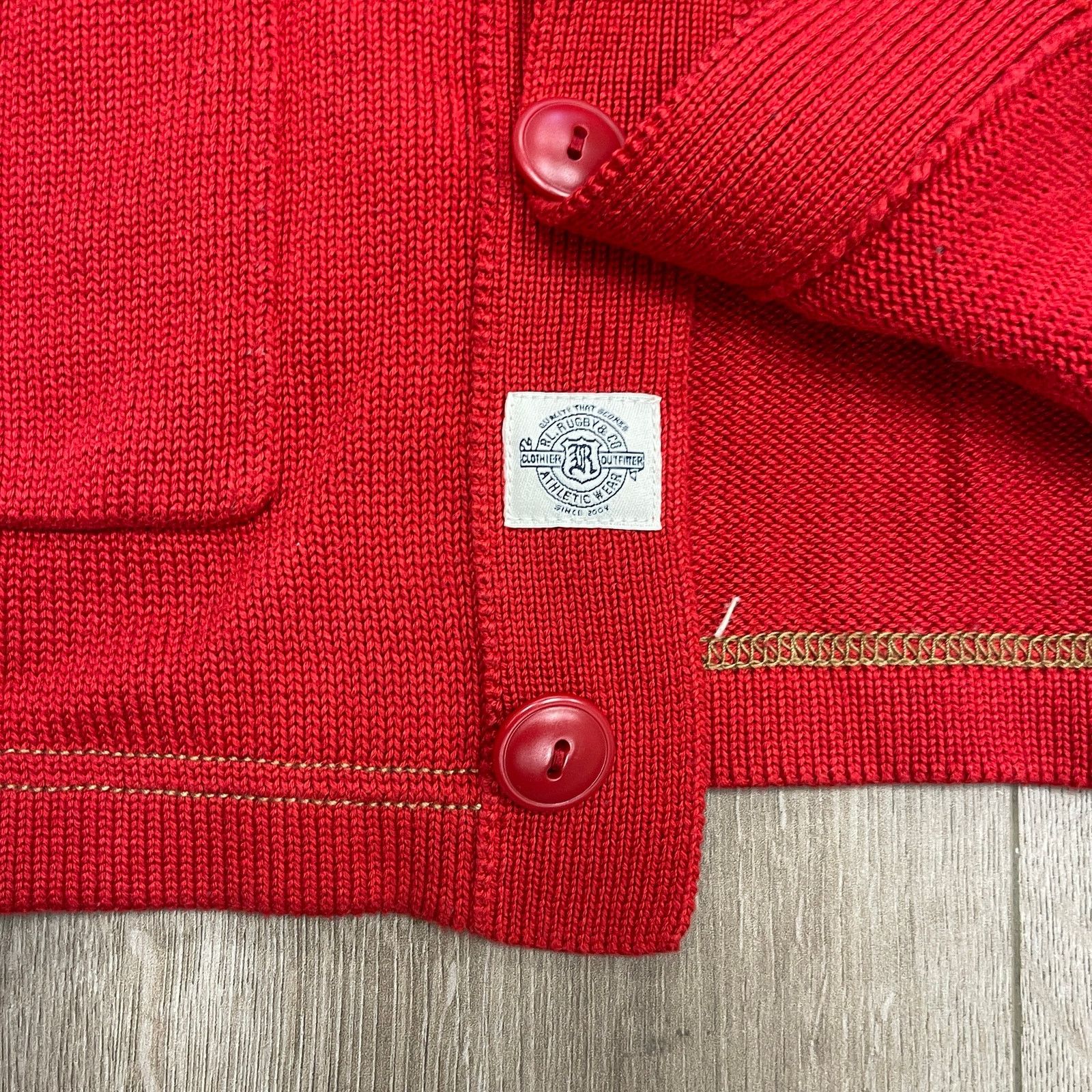 Rugby Ralph Lauren Varsity Letter Cardigan Red Size Small S