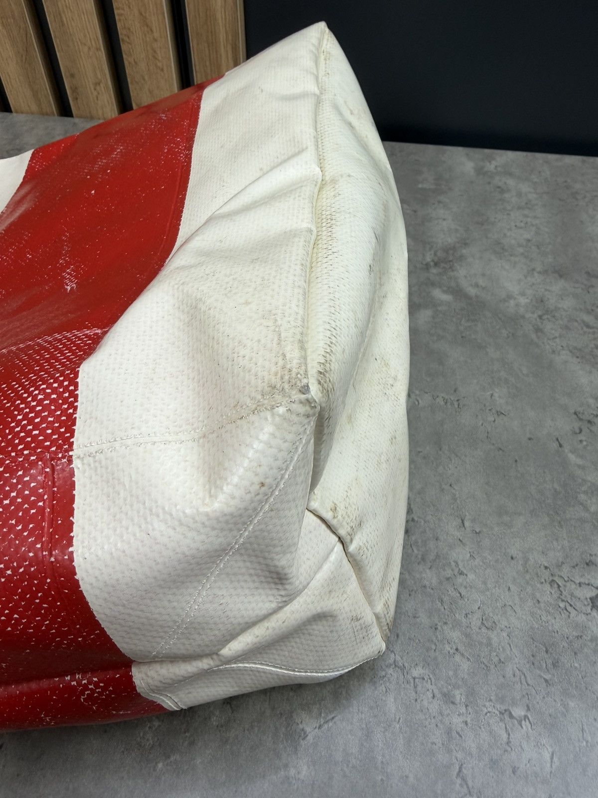 Freitag FREITAG Recycled Shopper White Red Bag Unisex Size ONE SIZE - 14 Thumbnail