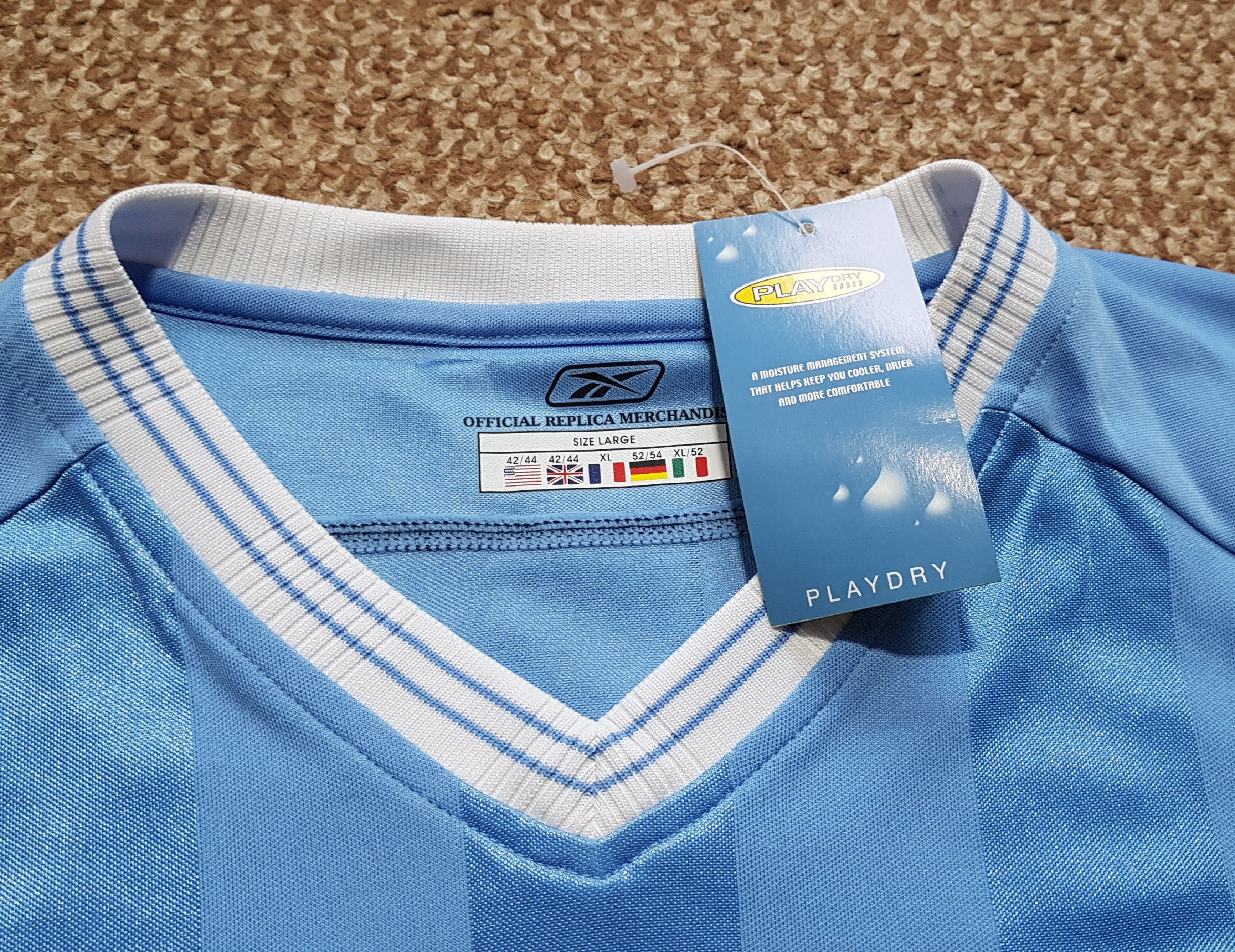Reebok Reebok Manchester City 2003-04 Vintage Soccer Jersey sz XL Size US XL / EU 56 / 4 - 12 Thumbnail