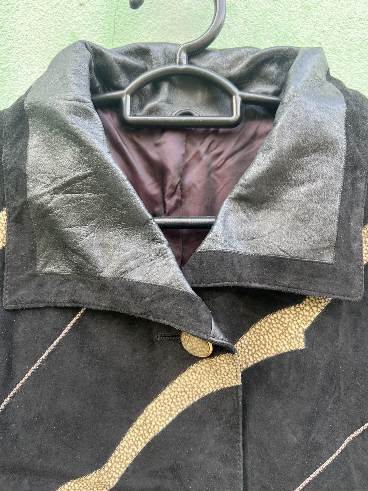 Leather Vintage Made in Japan Suede Leather Avant Garde Asymmetrical Size US L / EU 52-54 / 3 - 8 Thumbnail