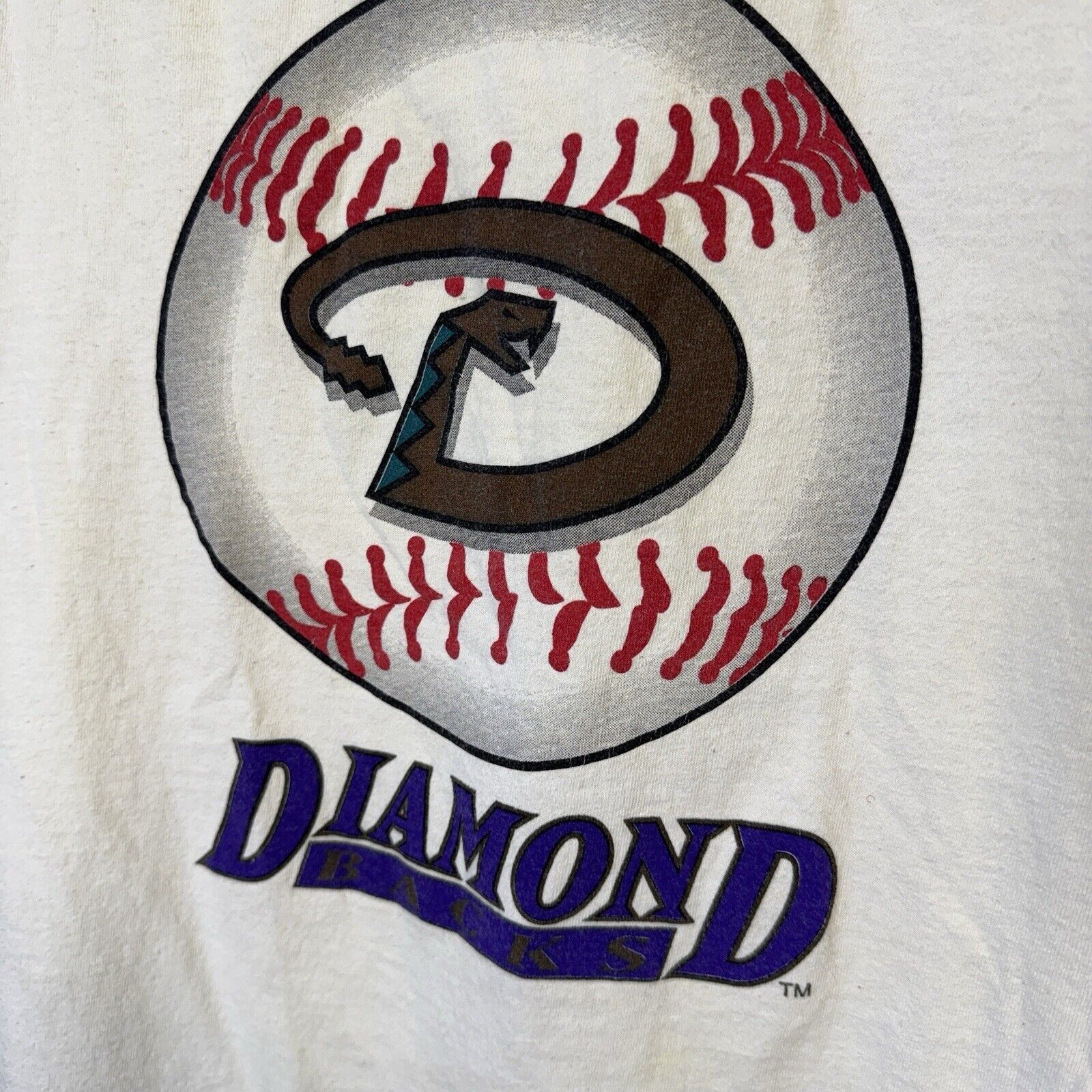 MLB × Vintage Vintage Arizona Diamondbacks T Shirt Mens Medium White Y2K M Size US M / EU 48-50 / 2 - 4 Thumbnail