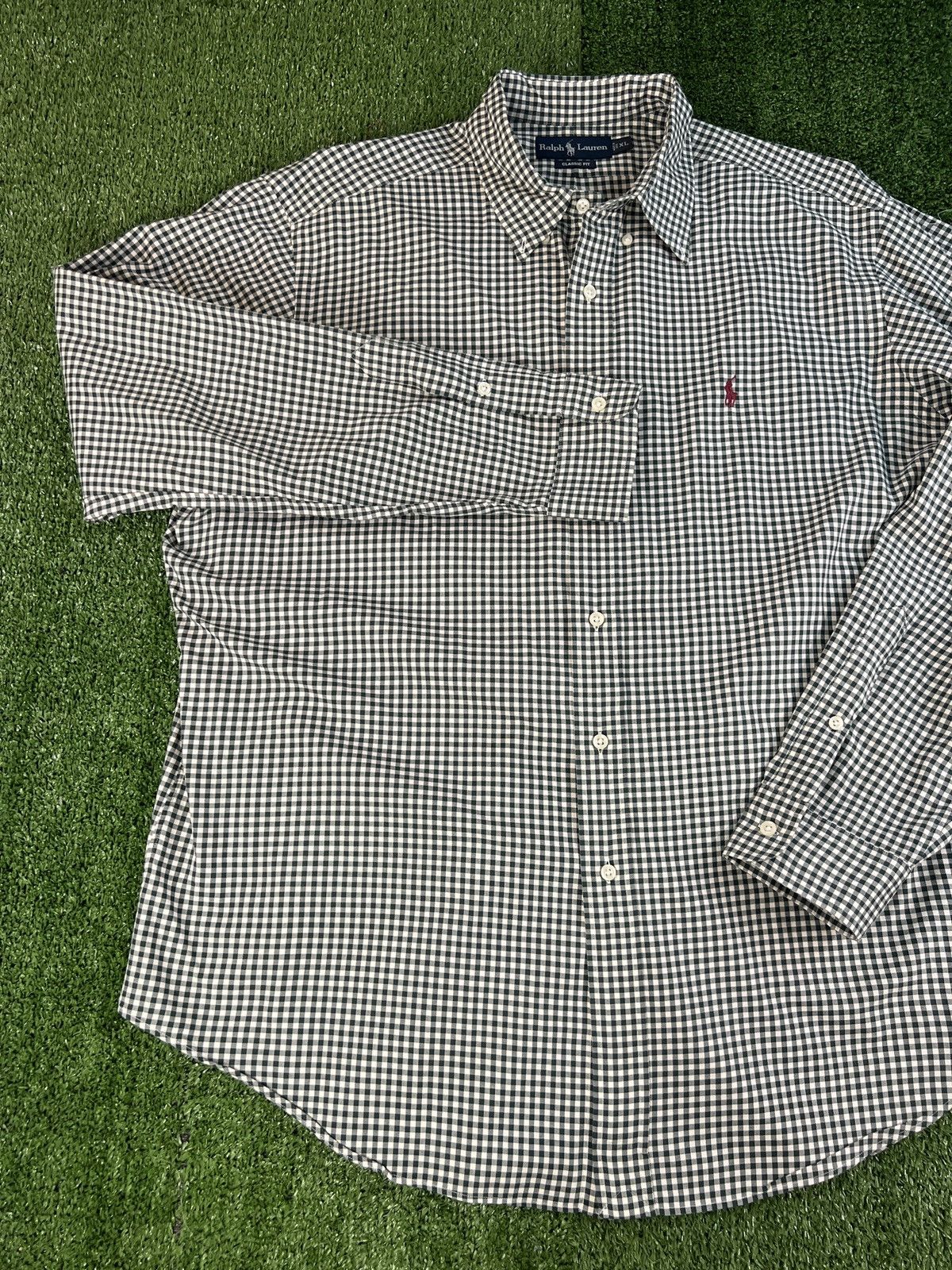 Polo Ralph Lauren Polo Ralph Lauren Mens XL Classic Fit Gingham Button Down Size US XL / EU 56 / 4 - 1 Thumbnail