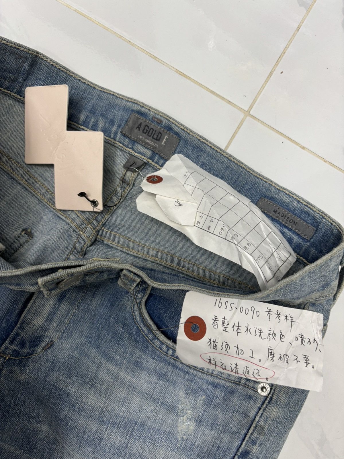 Agolde AGOLDE Denim Super Flare Jeans Distressed Denim Size US 29 - 13 Thumbnail