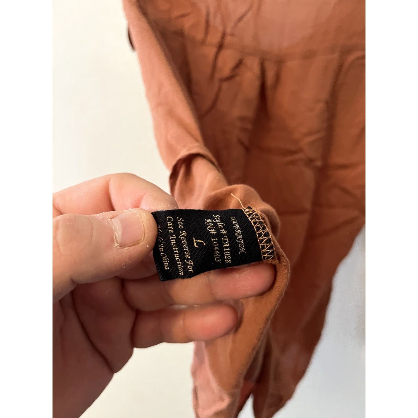Vintage MINE Sleeveless Rayon Boho Top Brown Round Neck Casual Resort Large Size L / US 10 / IT 46 - 4 Thumbnail