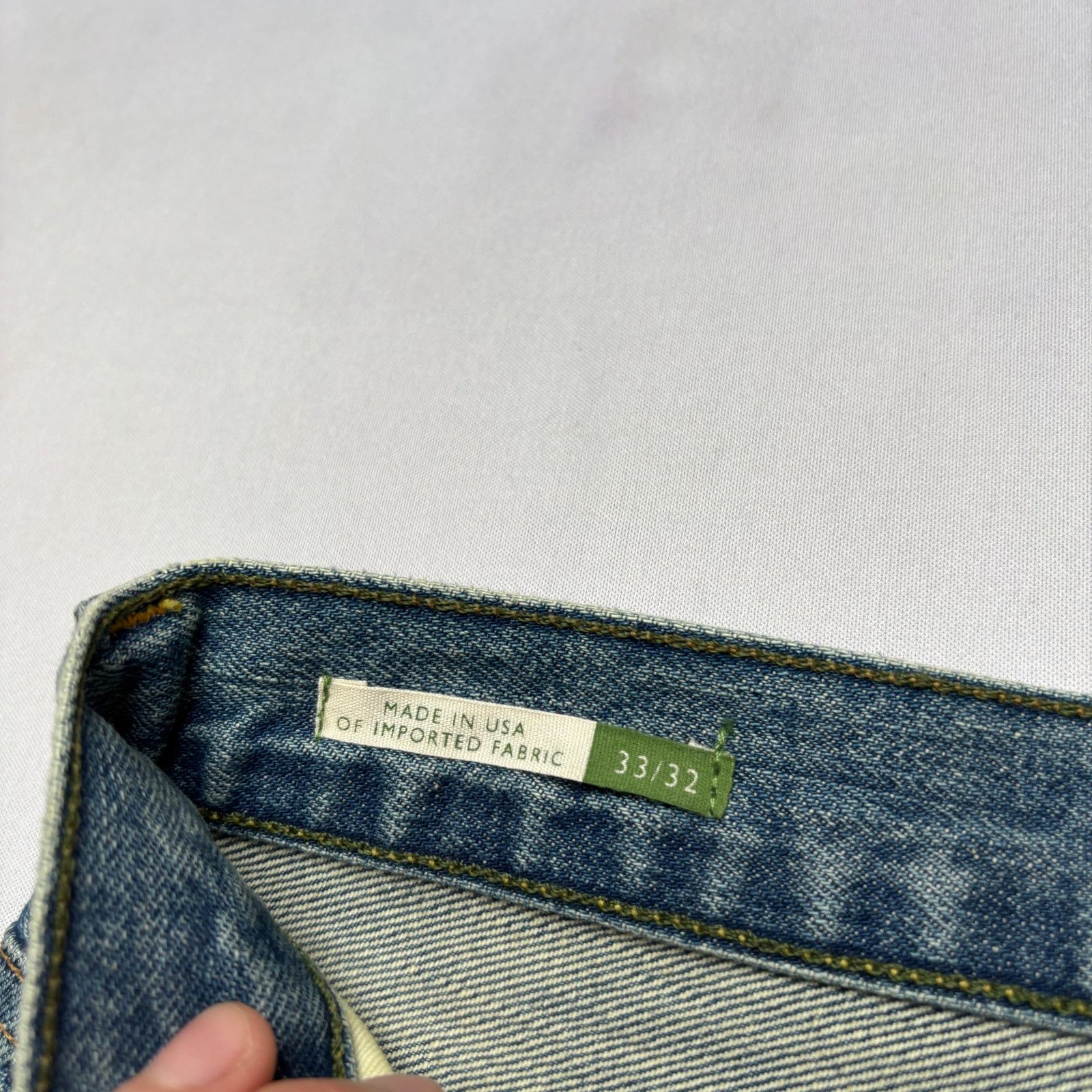 Sid Mashburn $175 Sid Mashburn Slim Straight Jeans 33x32 Made in USA Size US 33 - 3 Thumbnail