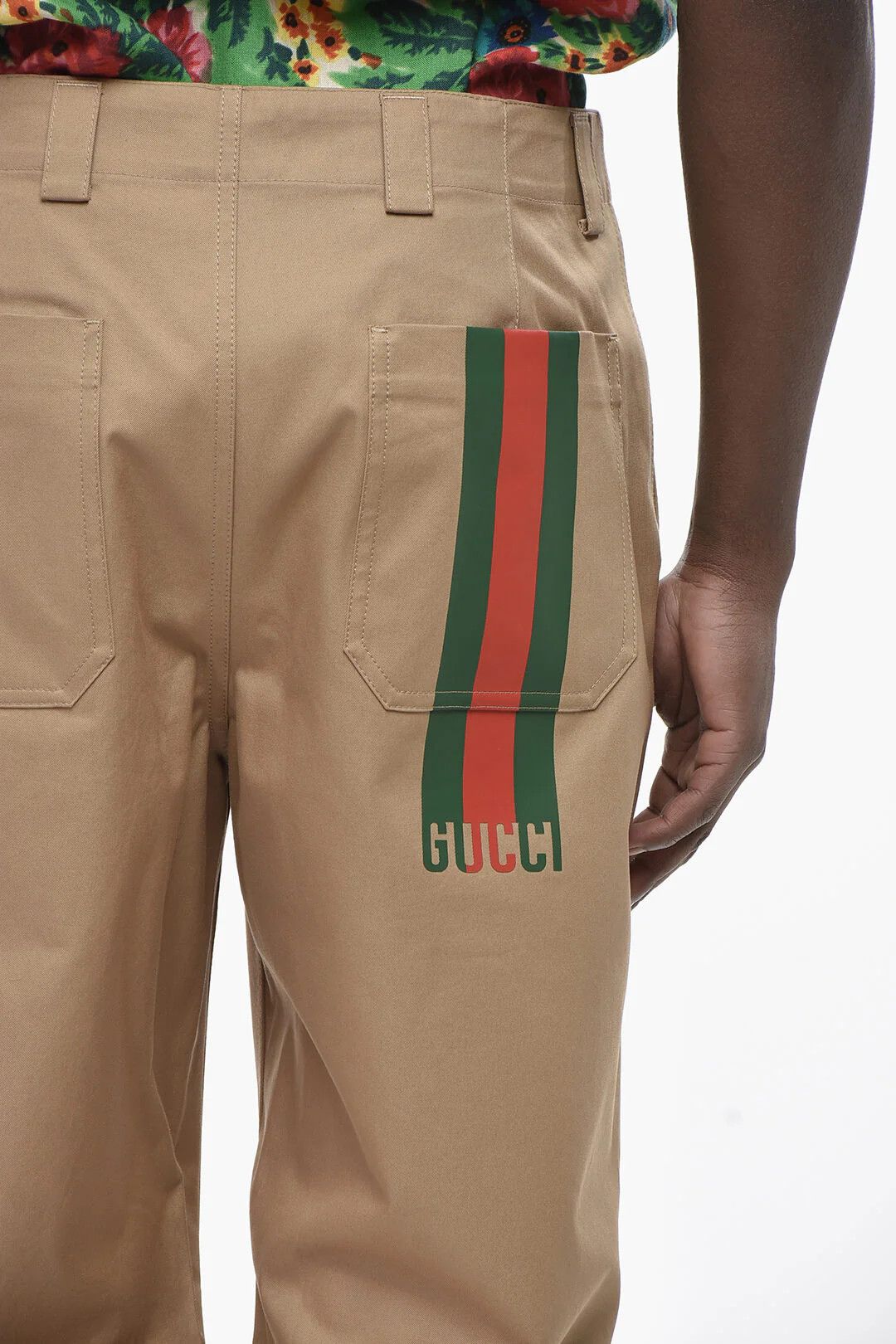 Gucci og1mm0426 Cotton Pant in Beige Size US 32 / EU 48 - 3 Thumbnail