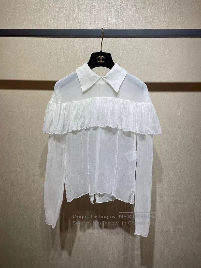 Chanel Chanel Handicraft workshop ruffled silk shirt Size XS / US 0-2 / IT 36-38 - 1 Thumbnail