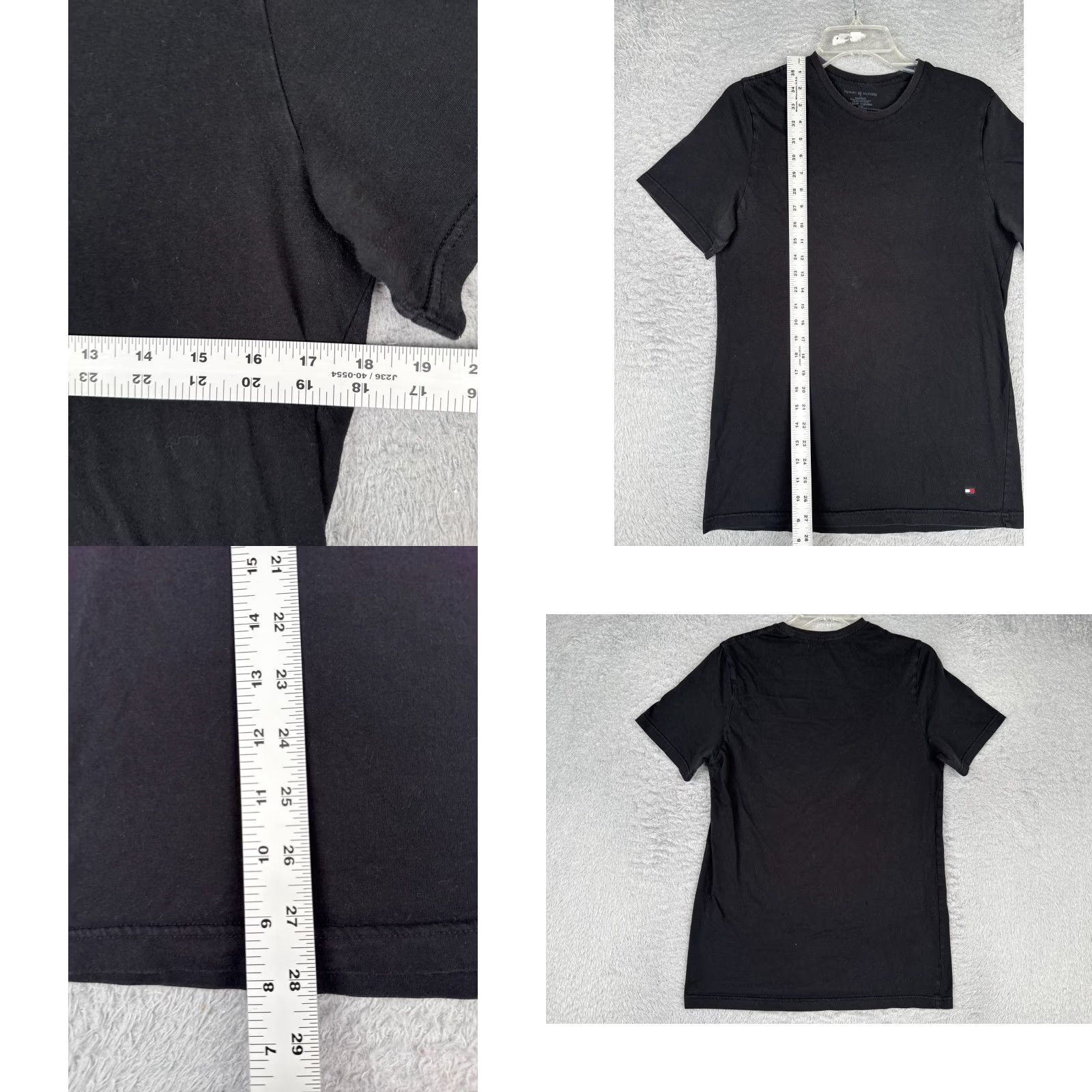 Tommy Hilfiger Tommy Hilfiger Shirt Adult Medium Black Short Sleeve Crew Neck Cotton SlimREAD Size US M / EU 48-50 / 2 - 8 Thumbnail