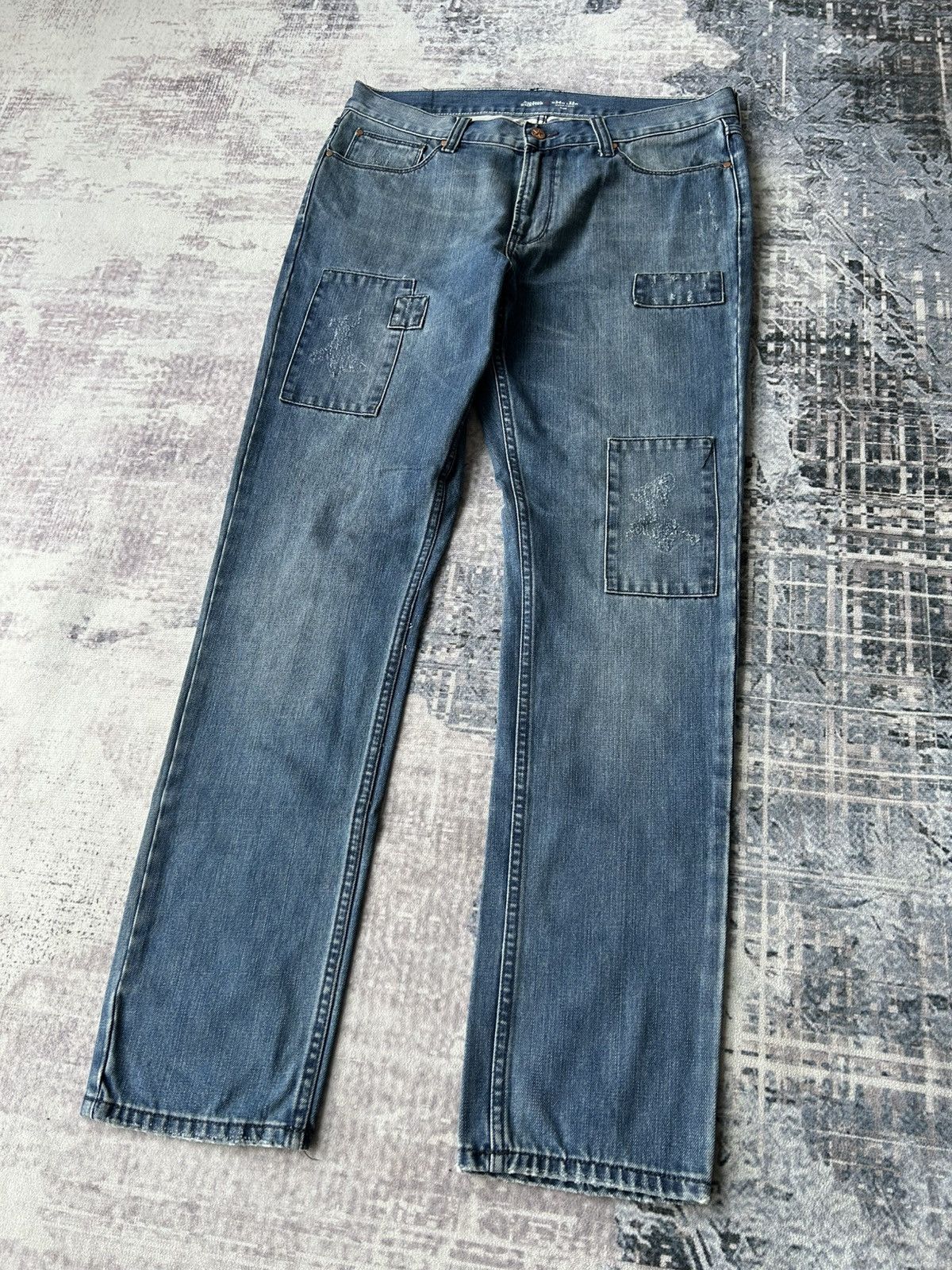 Jean Paul Gaultier JPG Patchwork Jeans Size US 35 - 2 Thumbnail