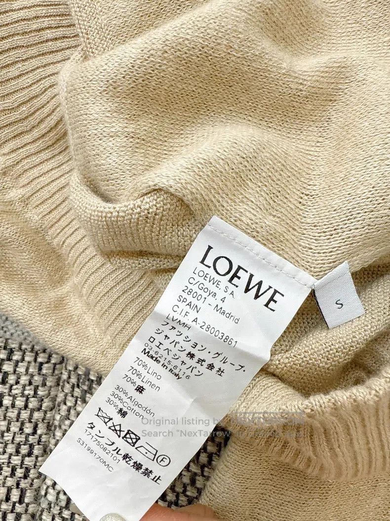 Loewe Loewe Beige Multicolor Fringe Shoulder Knit Oversized Top Size US S / EU 44-46 / 1 - 7 Thumbnail