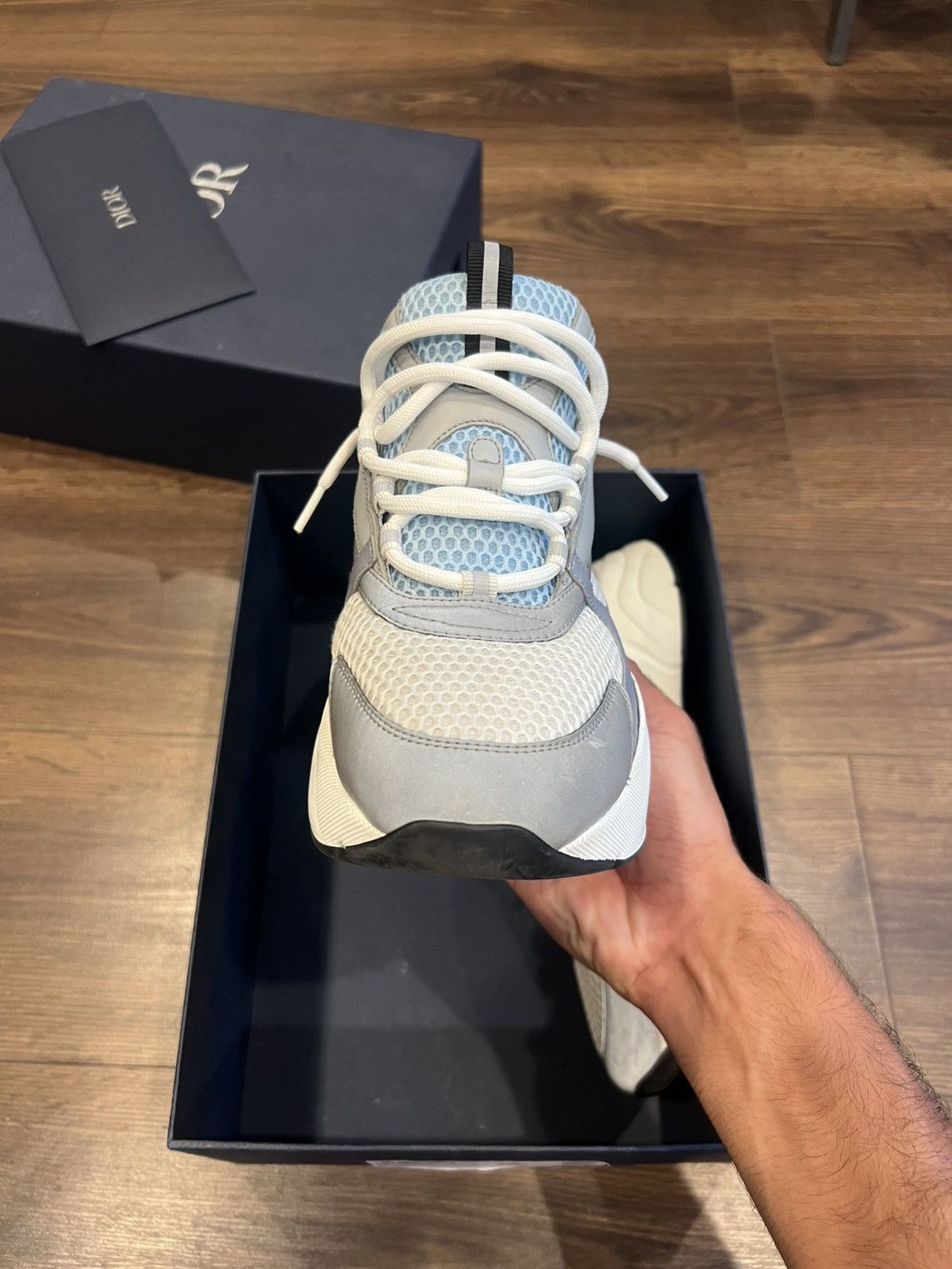 Dior Dior B22 Calf Mesh (Baby Blue) Size US 10 / EU 43 - 3 Thumbnail