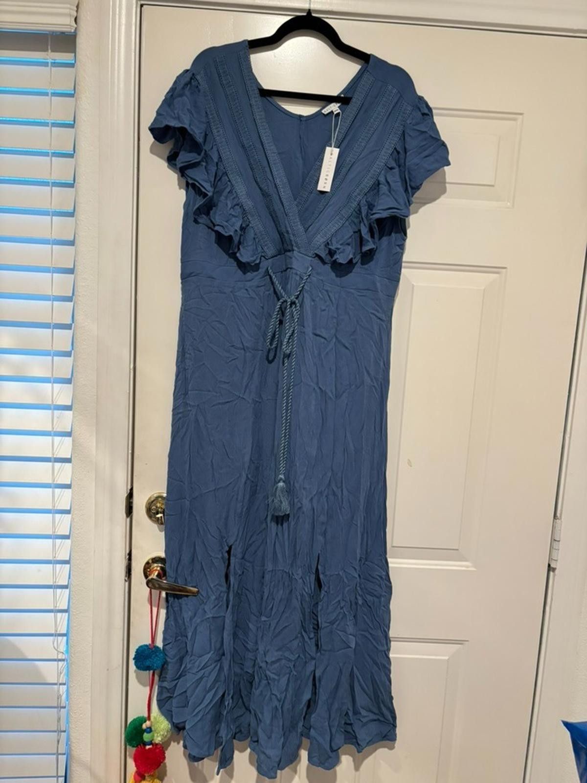 Designer Womens Baltic Born blue midi dress sz XXXL #417 Size 3XL / US 20-22 - 1 Preview