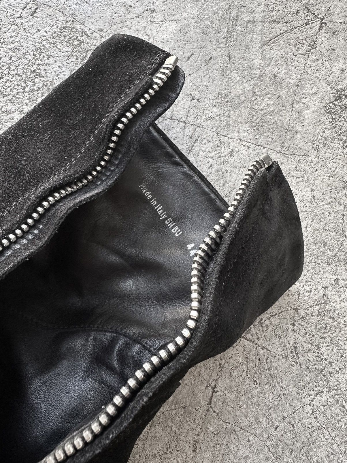 Dior AW05 Dior Homme Black Suede Side Zip Western Boots Size US 11 / EU 44 - 16 Thumbnail