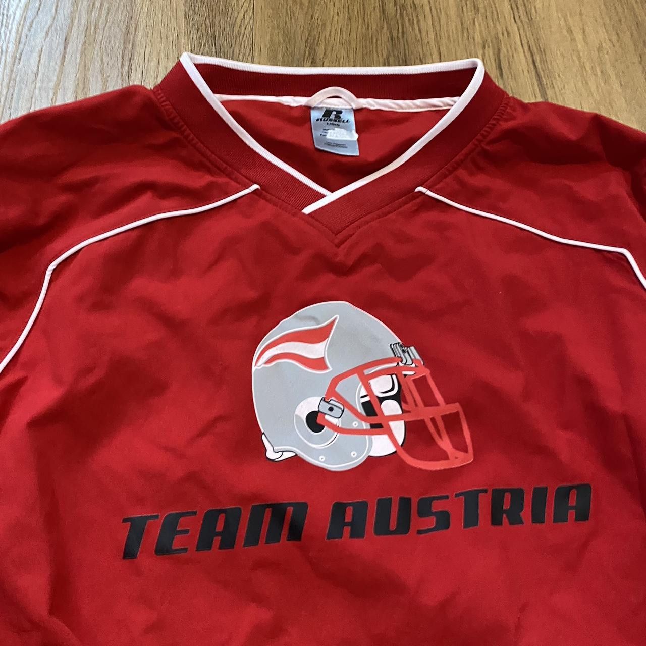 Russell Athletic Red and grey Austria football windbreaker football Size US L / EU 52-54 / 3 - 2 Thumbnail