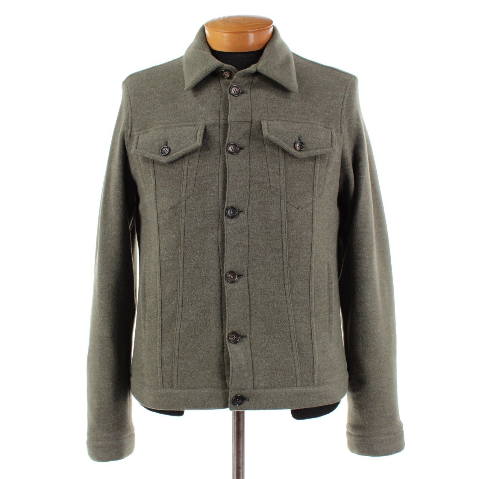 Luciano Barbera Luciano Barbera Jacket Size L US In Green Wool Size US L / EU 52-54 / 3 - 1 Thumbnail