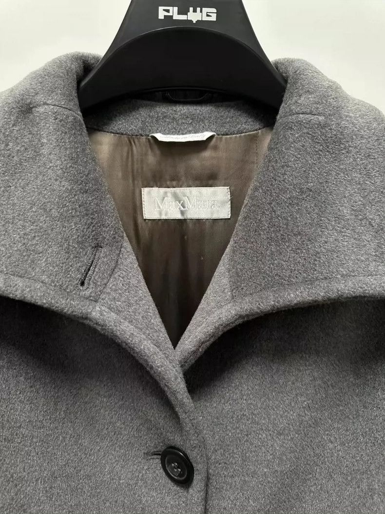 Max Mara Max Mara Smoke-grey buttoned woolen cocoon coat Size S / US 4 / IT 40 - 4 Thumbnail