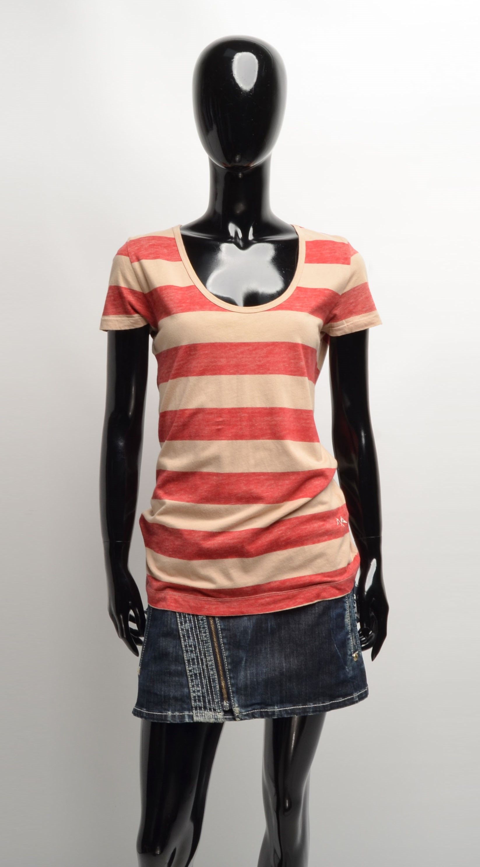 Burberry × Vintage Vintage Thomas Burberry Striped Short Sleeve Top Size L / US 10 / IT 46 - 1 Thumbnail