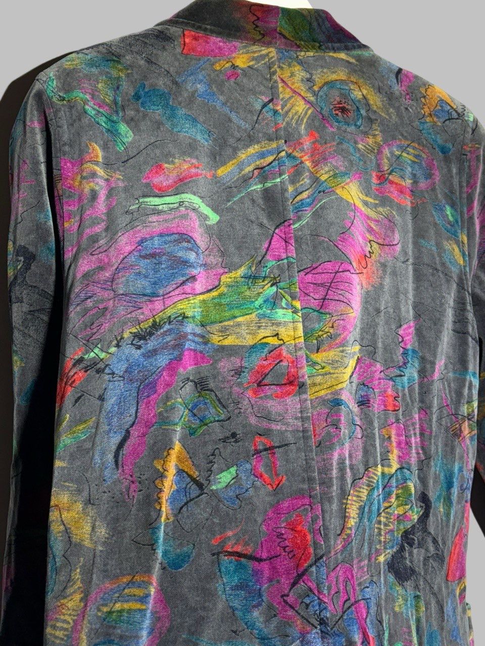 Escada Escada By Margaretha Ley 2-Breasted Abstract AOP Velour Coat Size M / US 6-8 / IT 42-44 - 13 Thumbnail