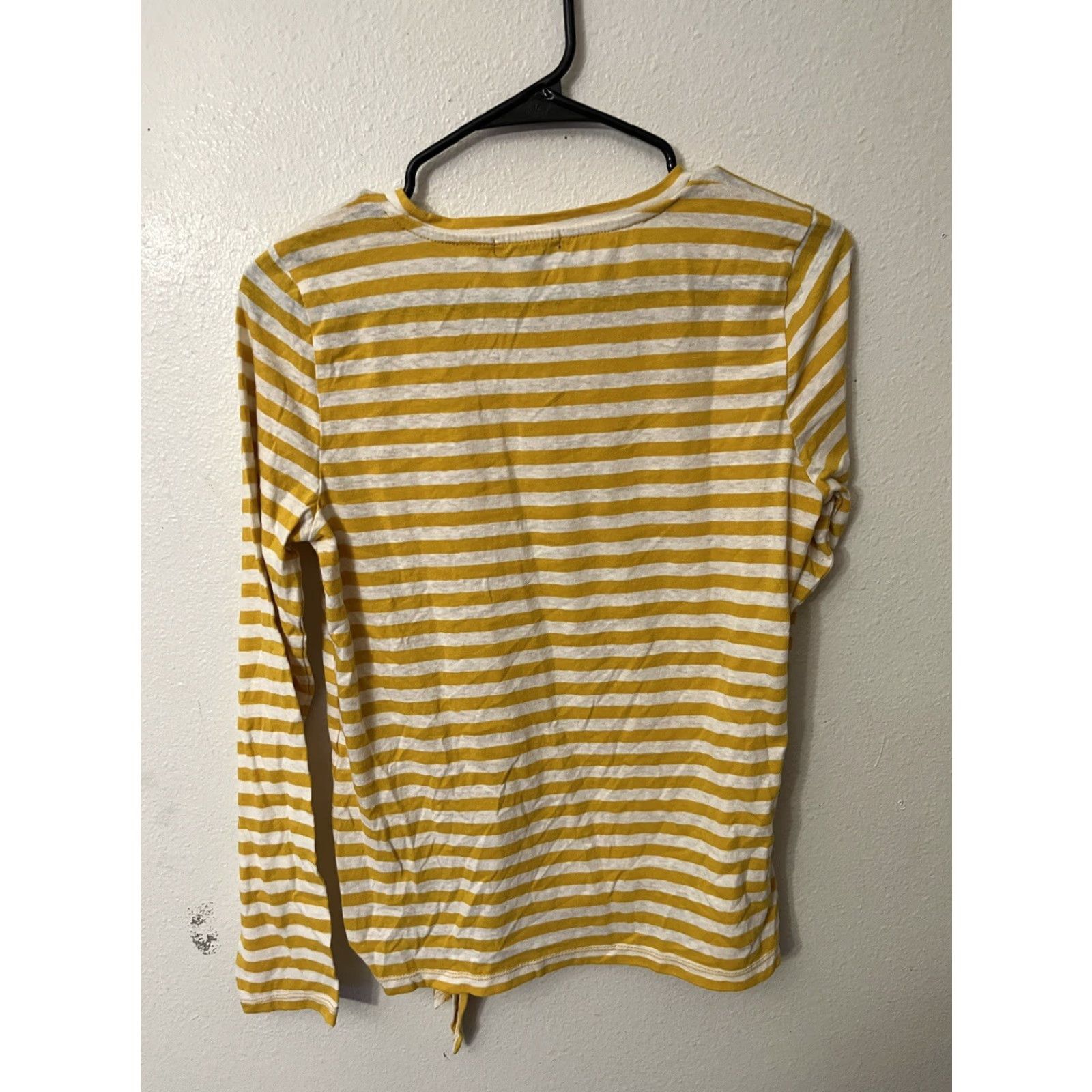 J.Crew VINTAGE J.CREW Cotton Striped Pullover Knit Top Tee Long Sleeve Casual Yellow S Womens Size S / US 4 / IT 40 - 2 Thumbnail