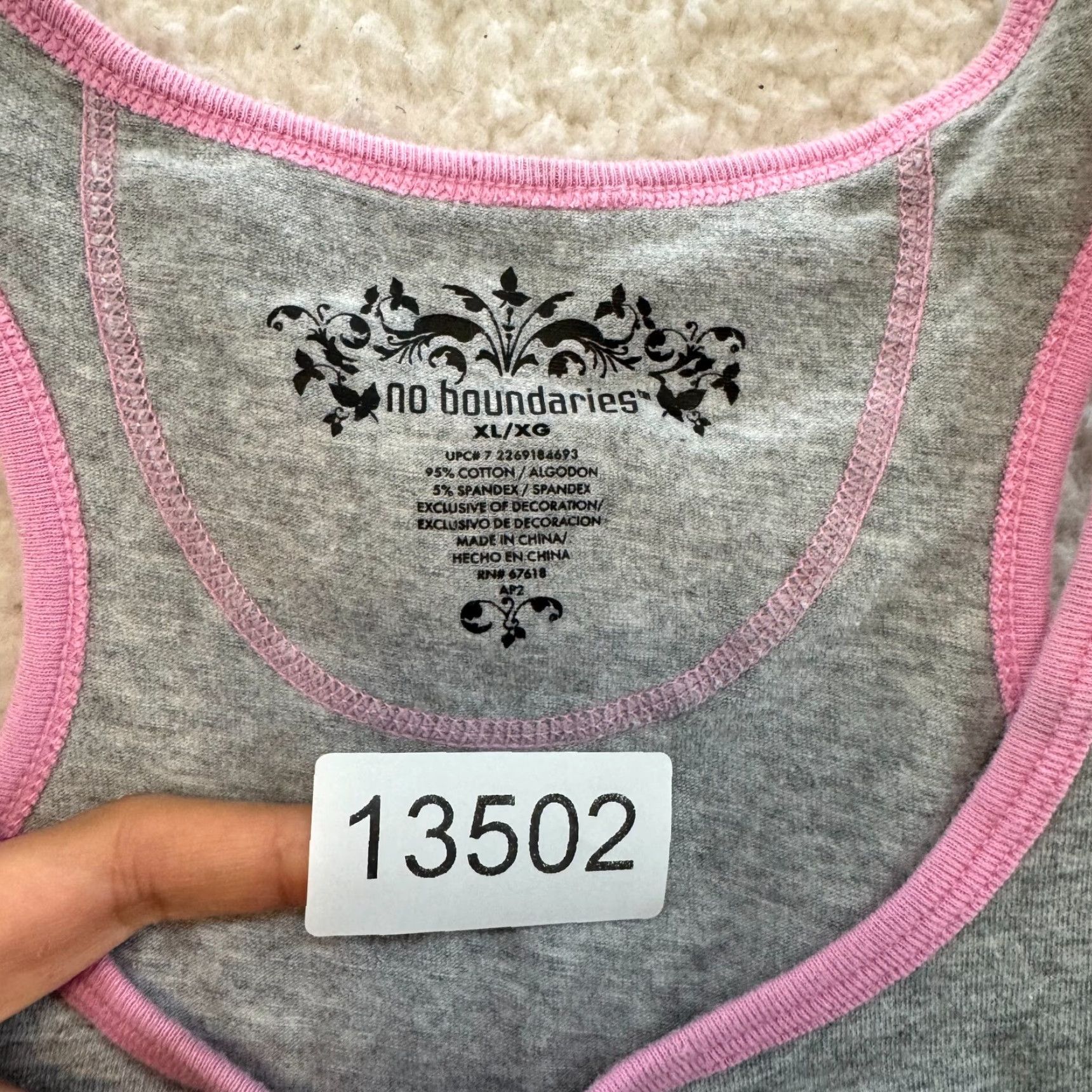 Vintage VINTAGE Y2K/ Social Butterfly Camsiole Pajama Tank Top Medium Grey Pink Henley Shirt Girls Size M / US 6-8 / IT 42-44 - 7 Thumbnail